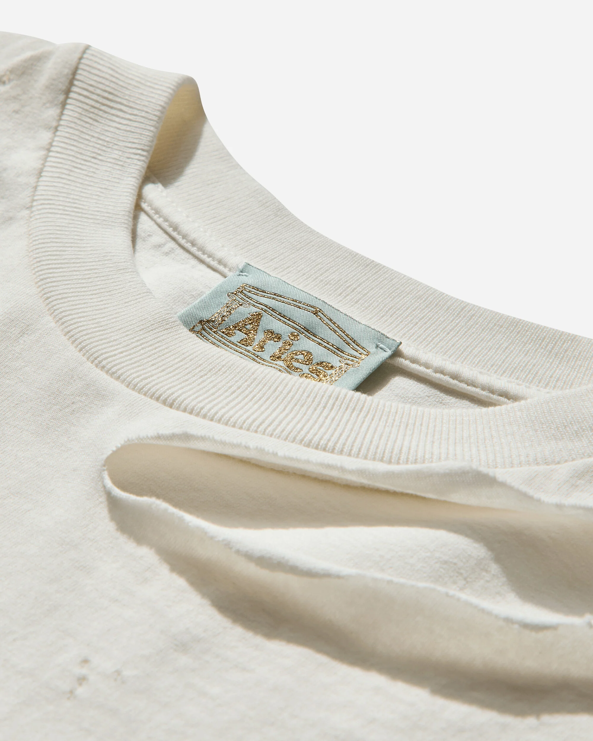 Women's Distressed The Aries Project Dress Off White - Image 3
