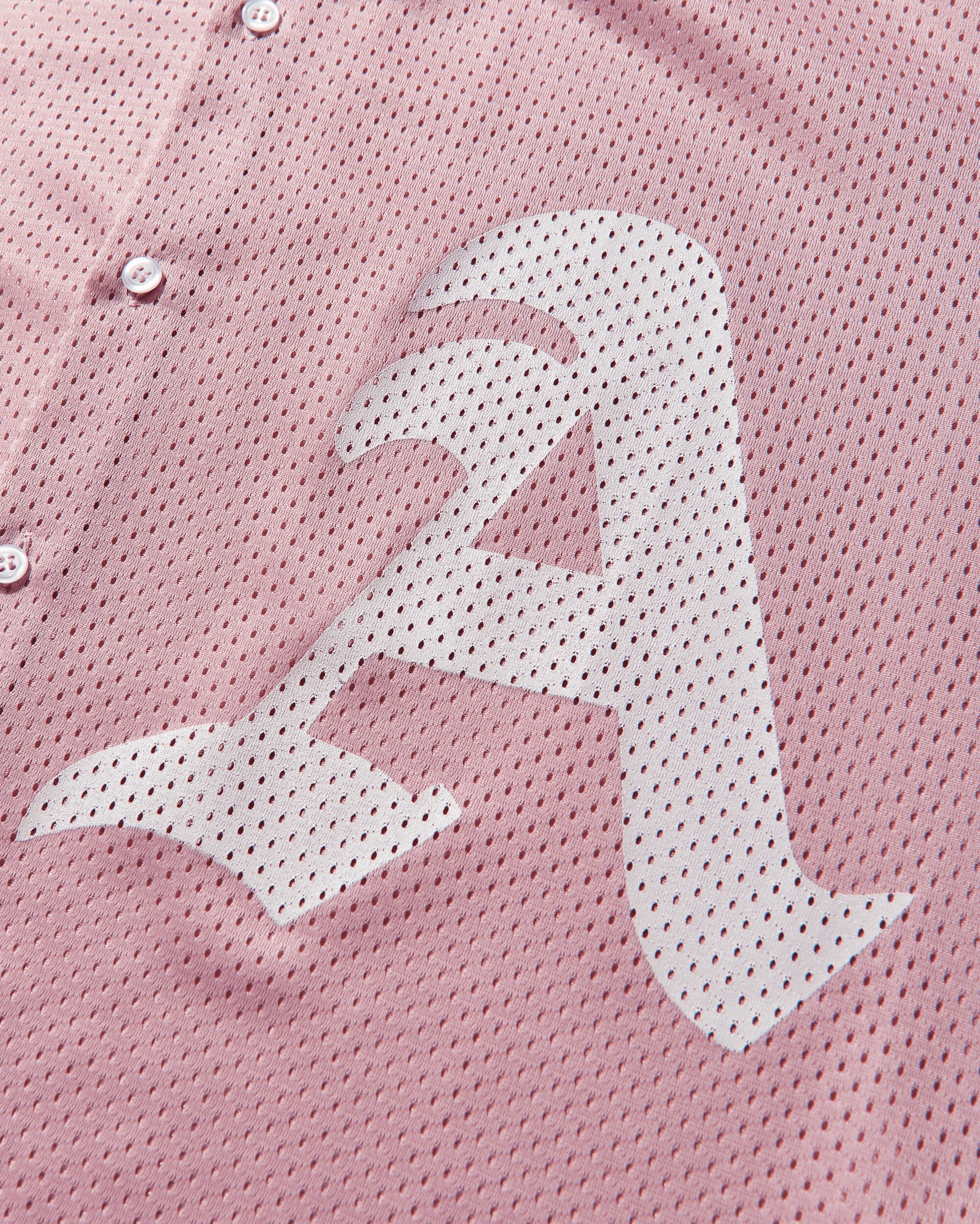 Gothic Lace Airtex Hawaiian Shirt Pink - Image 3