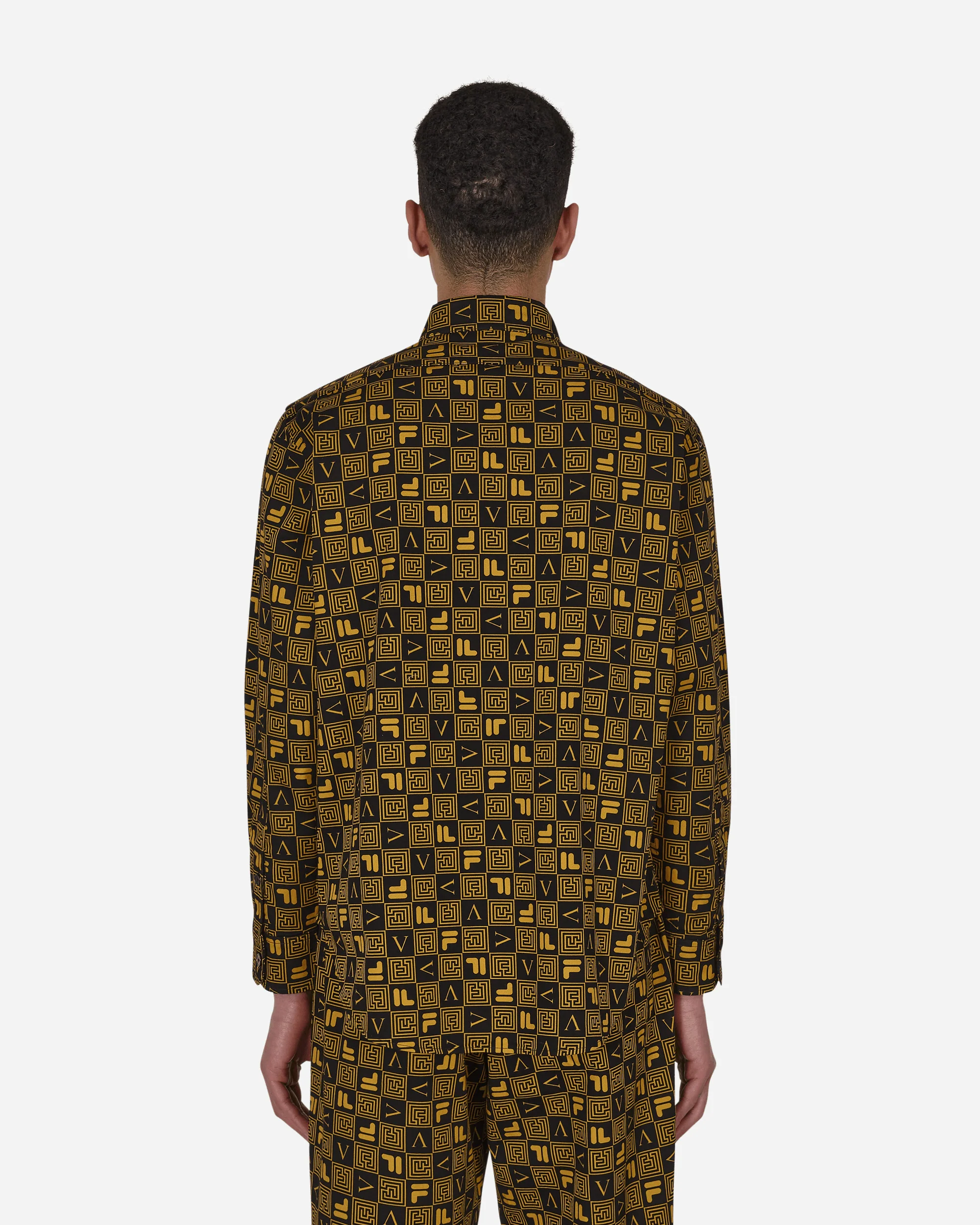 FILA Logo Print Longsleeve Shirt Black - Image 3