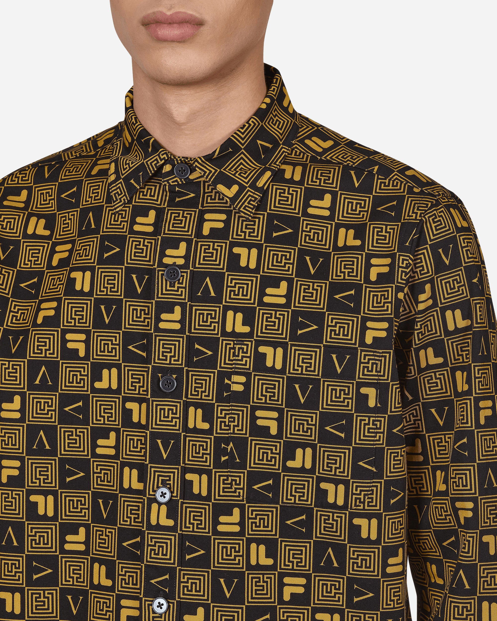 FILA Logo Print Longsleeve Shirt Black - Image 5
