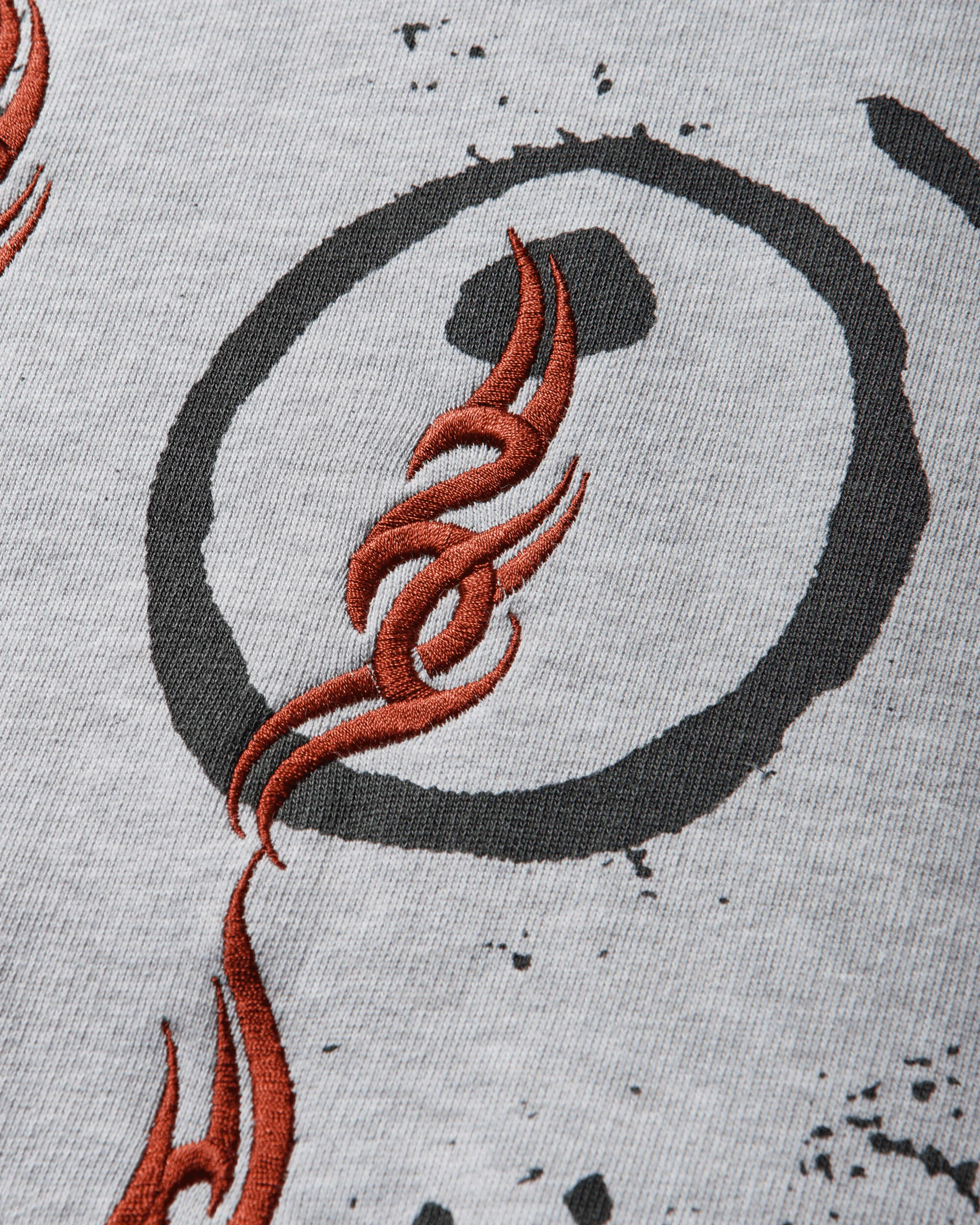 Meowharishi Embroidered Sweatshirt Grey Marl - Image 3