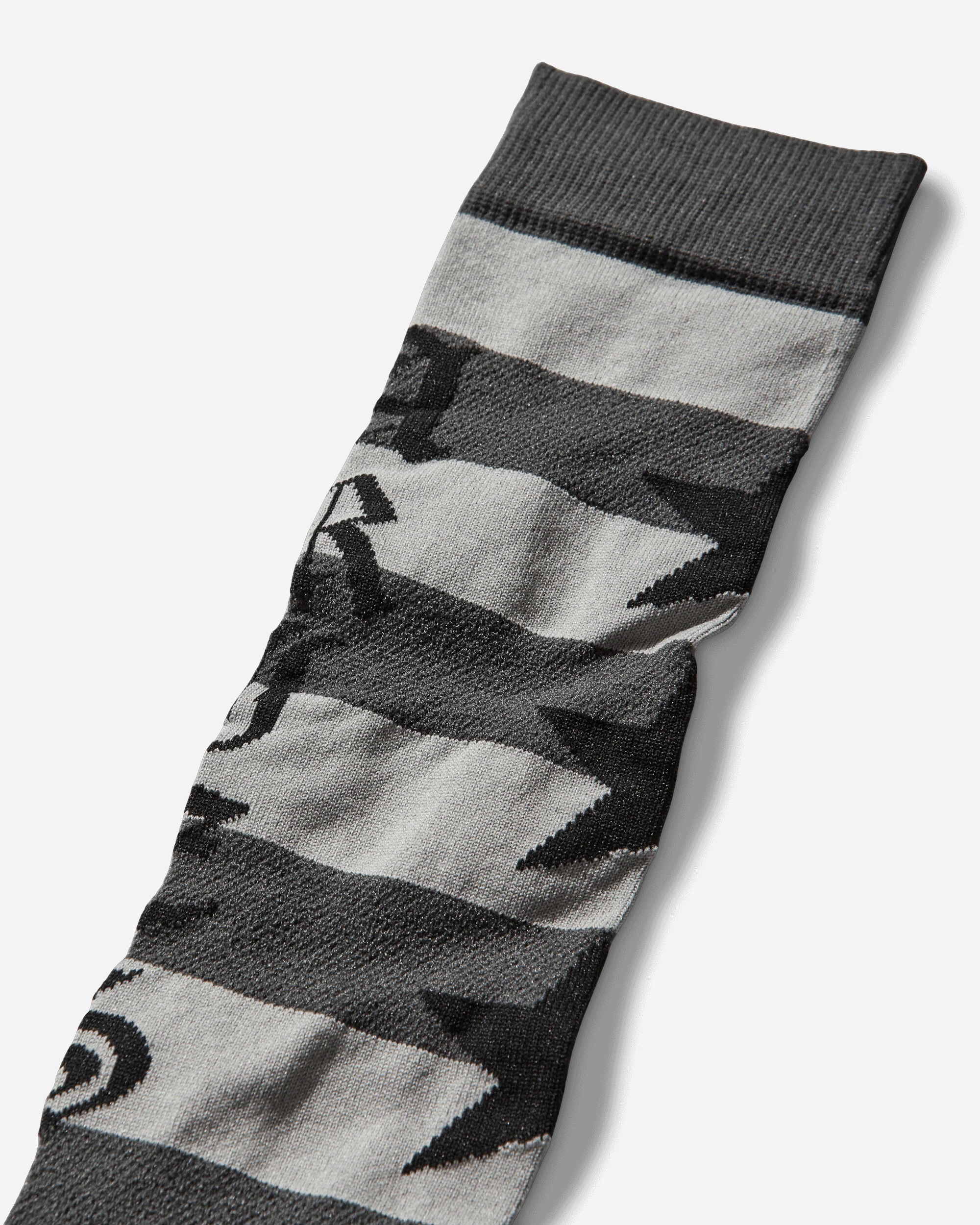 Stripey Knee High Socks Black - Image 4