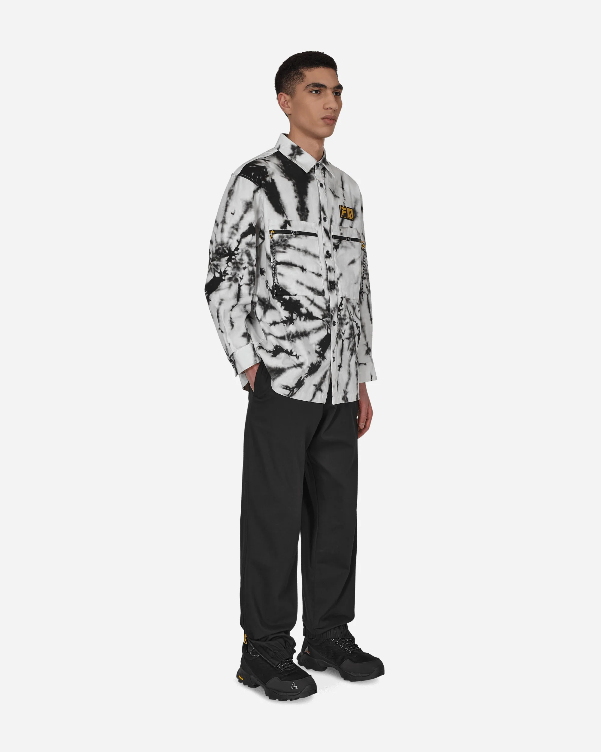 FILA Tie Dye Longsleeve Shirt White - Image 4