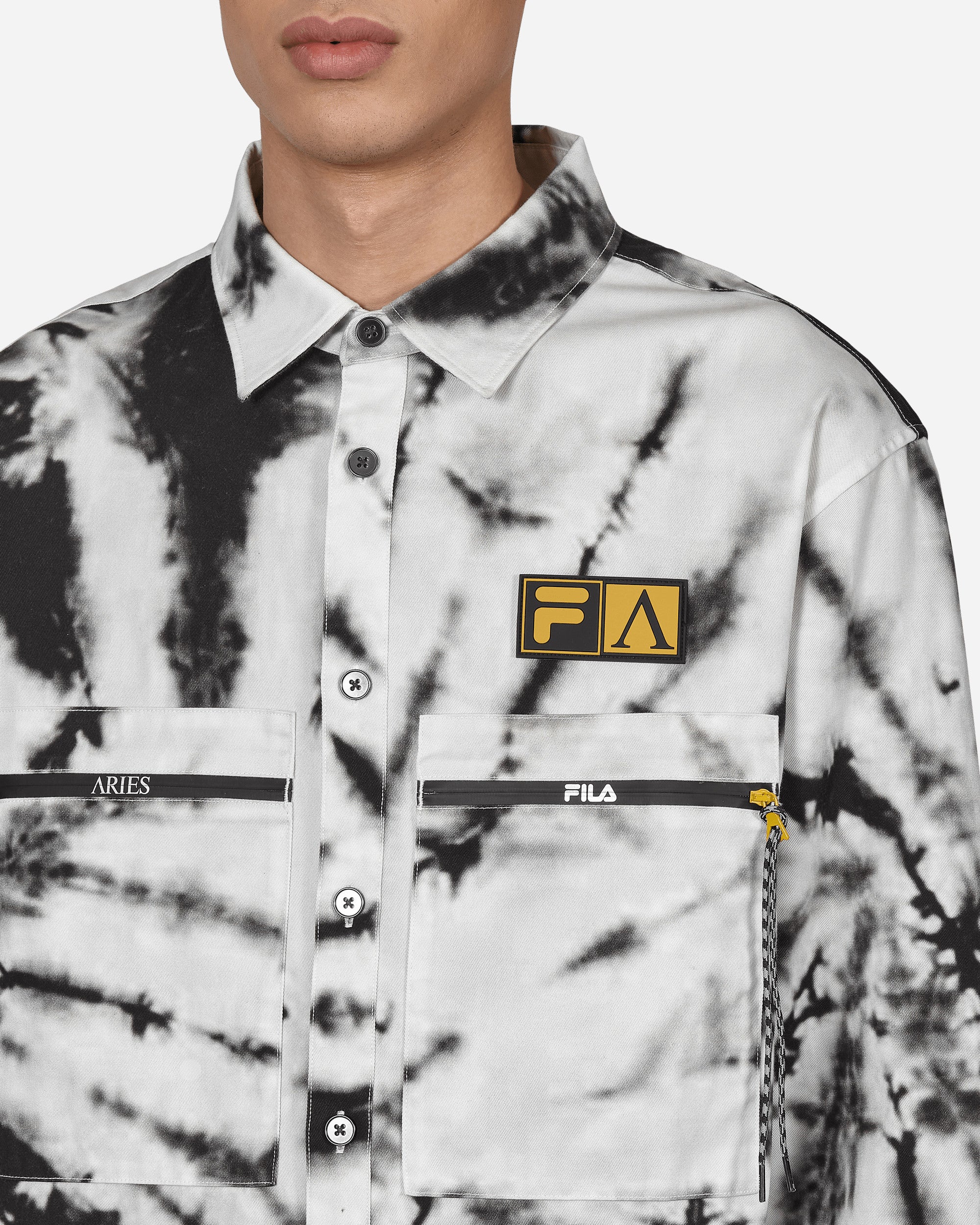 FILA Tie Dye Longsleeve Shirt White - Image 5