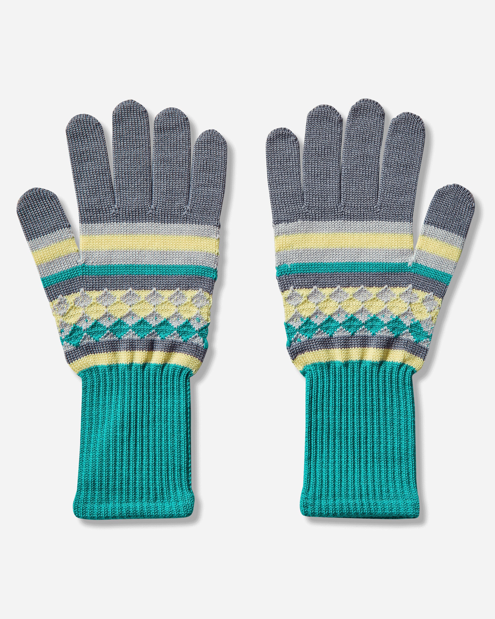 Novalis Aquifolia Knit Gloves Blue Haze / Lemon - Image 3