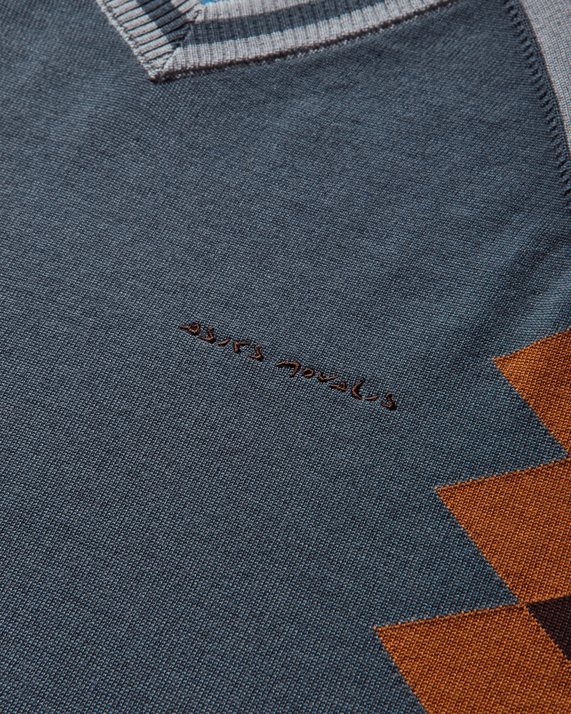 Novalis Laricoid Knit Jumper Mist / Rust - Image 4