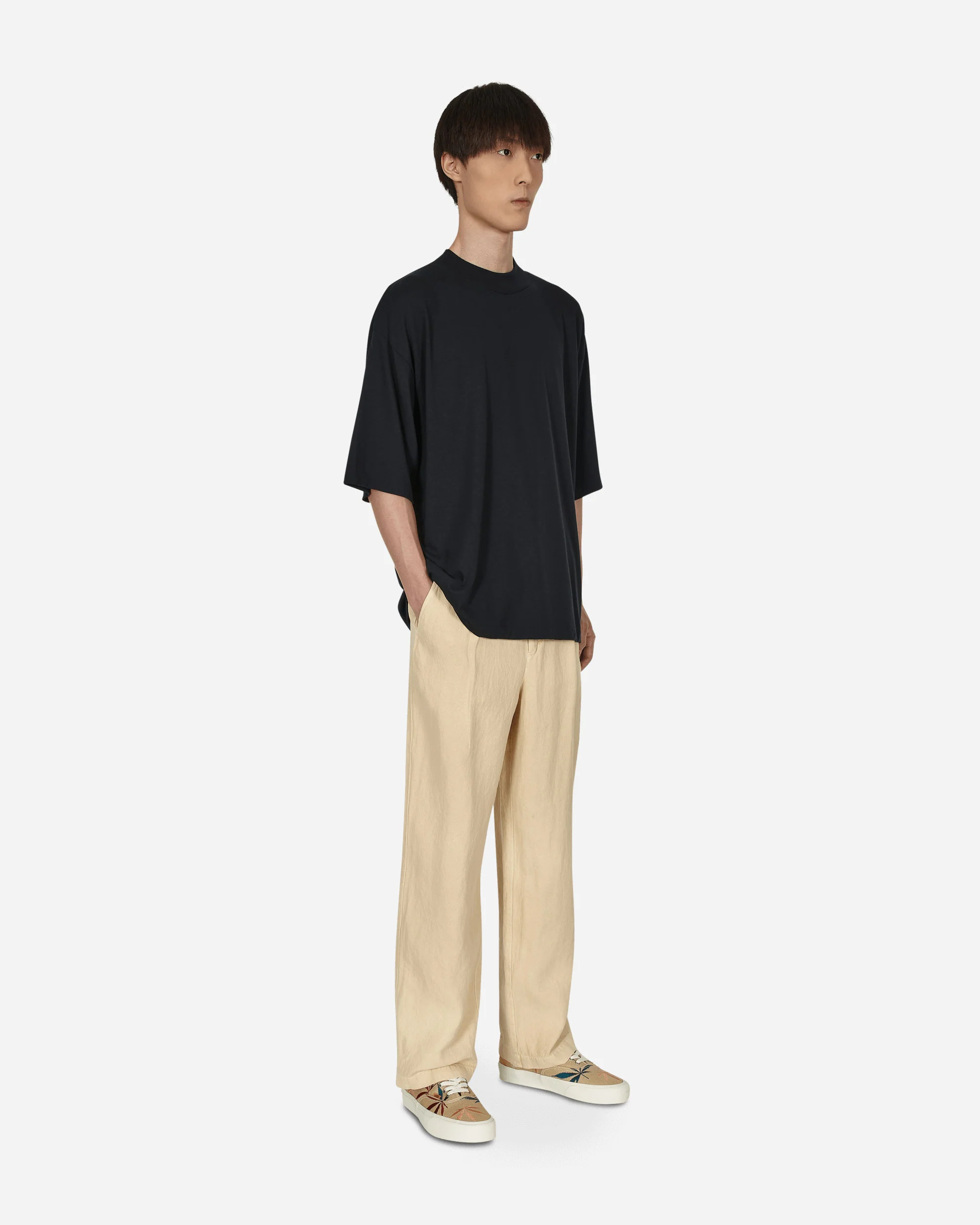 Washi Duck Canvas Pants Beige - Image 4