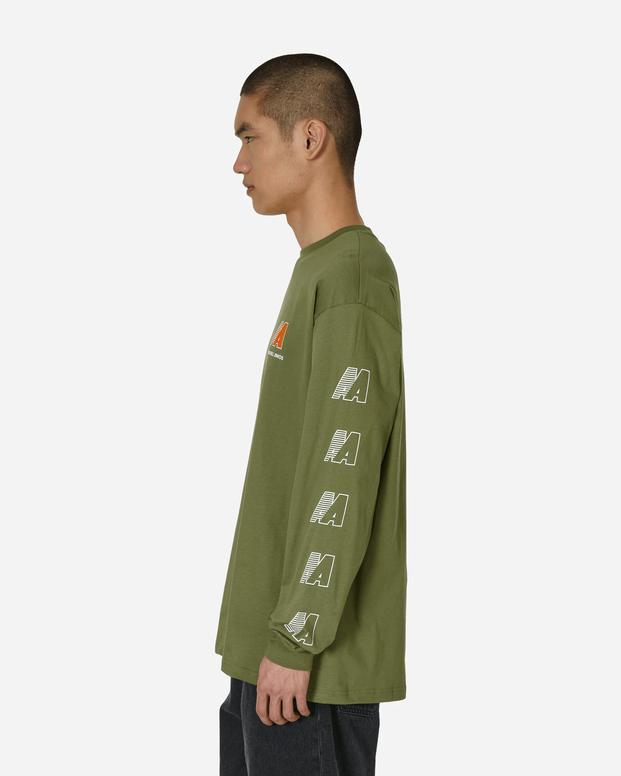 AA Logo Longsleeve T-Shirt Army Green - Image 2