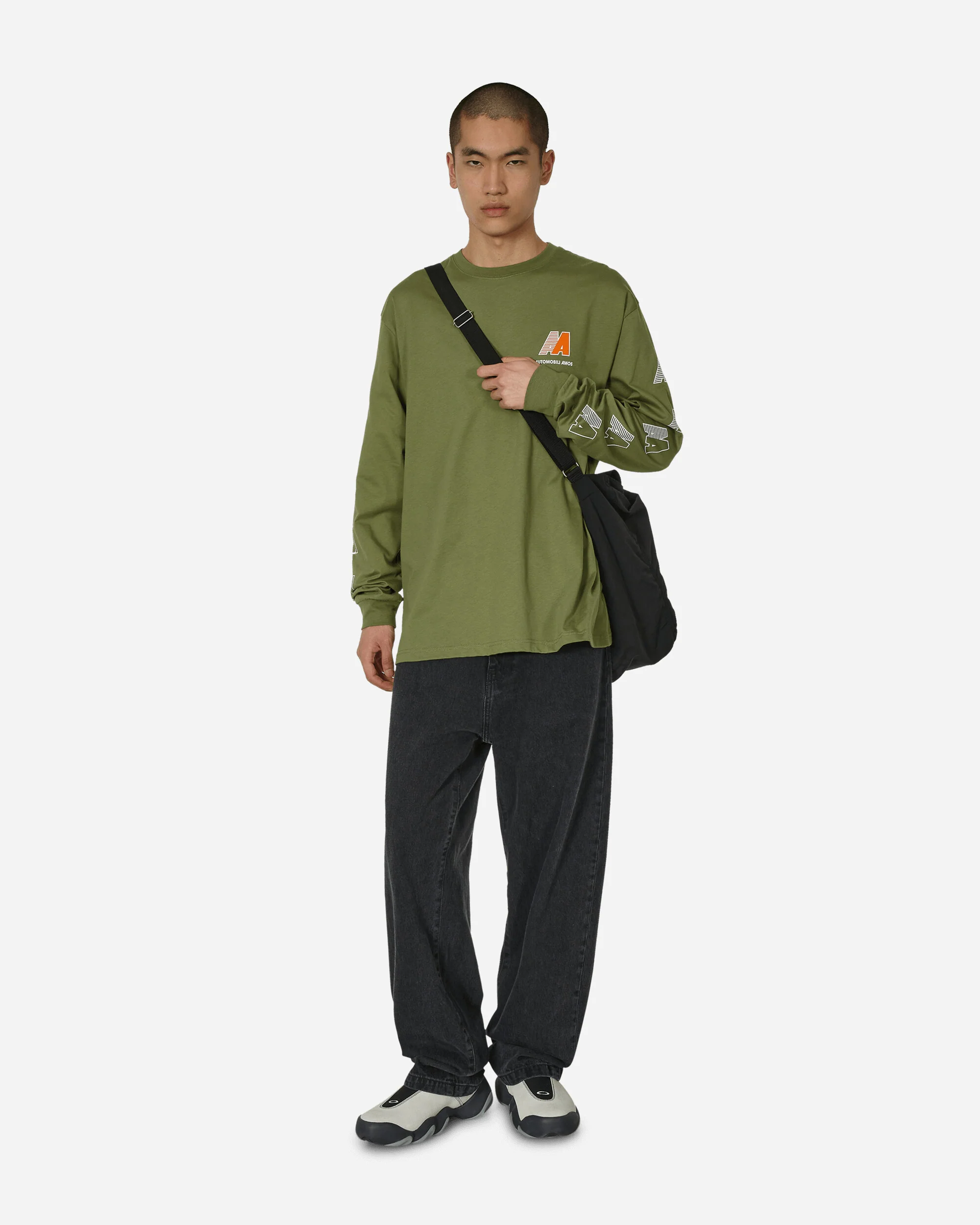 AA Logo Longsleeve T-Shirt Army Green - Image 4