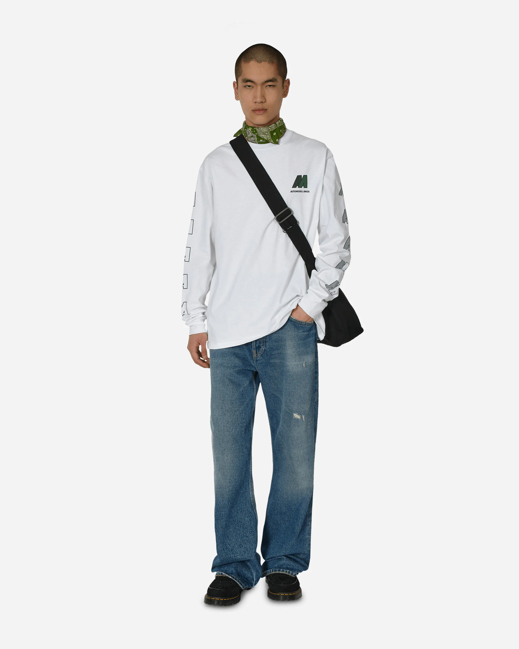 AA Logo Longsleeve T-Shirt White - Image 4
