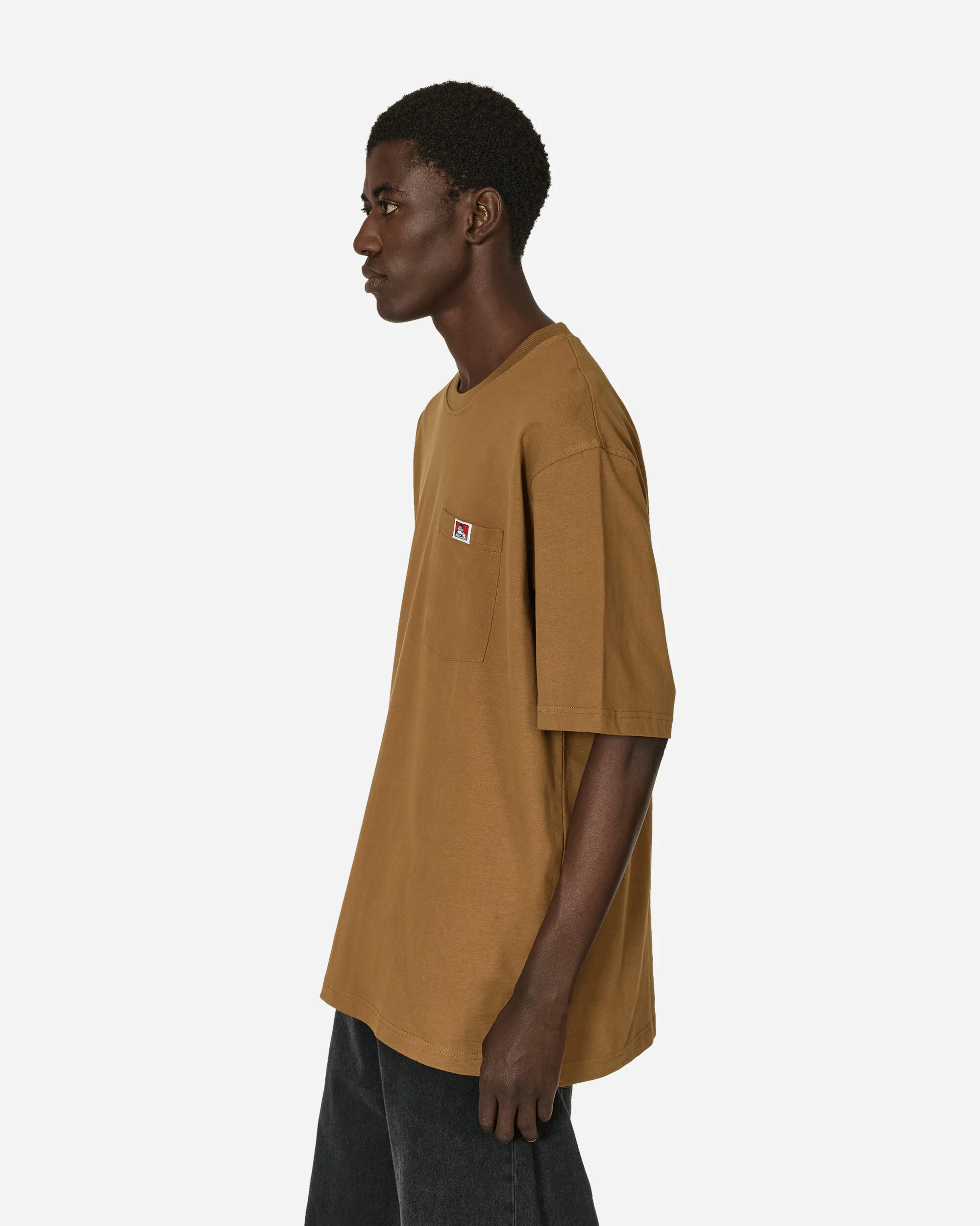 Heavy Duty Classic Label Pocket T-Shirt Coyote Brown - Image 2