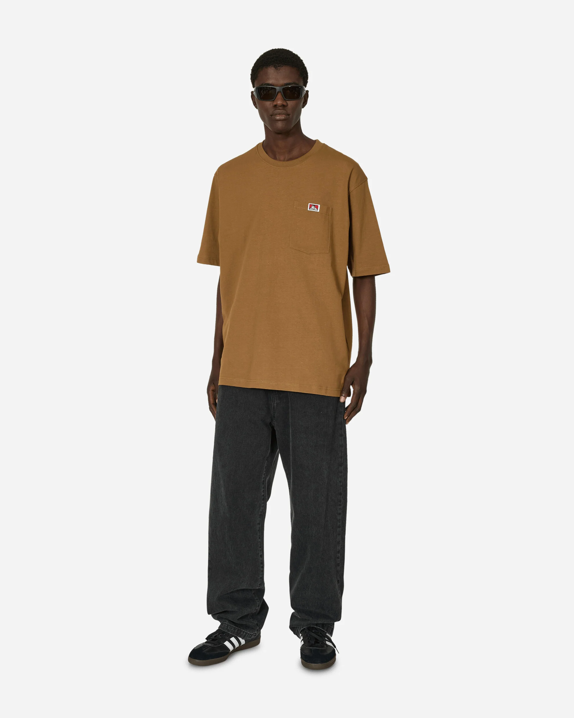 Heavy Duty Classic Label Pocket T-Shirt Coyote Brown - Image 4