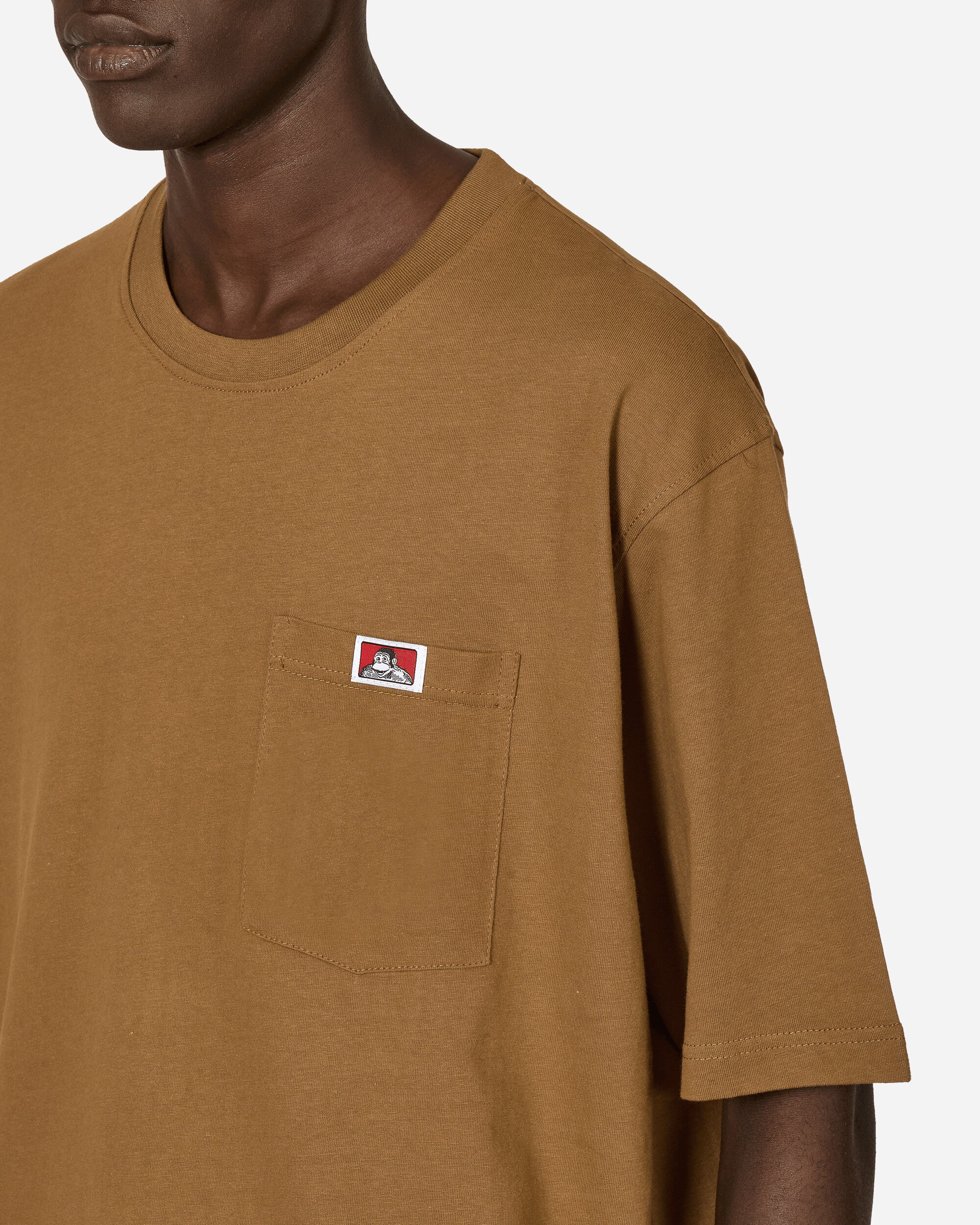 Heavy Duty Classic Label Pocket T-Shirt Coyote Brown - Image 5