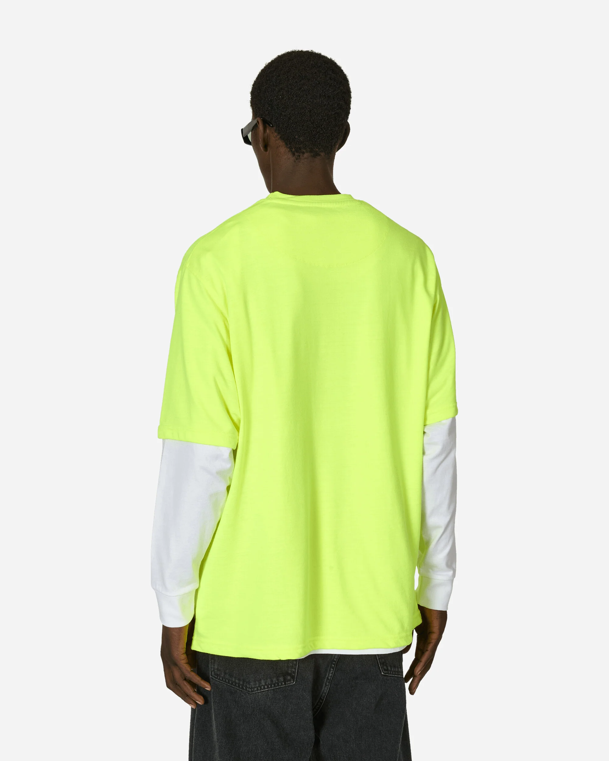 Heavy Duty Classic Label Pocket T-Shirt Hi Vis Green - Image 3