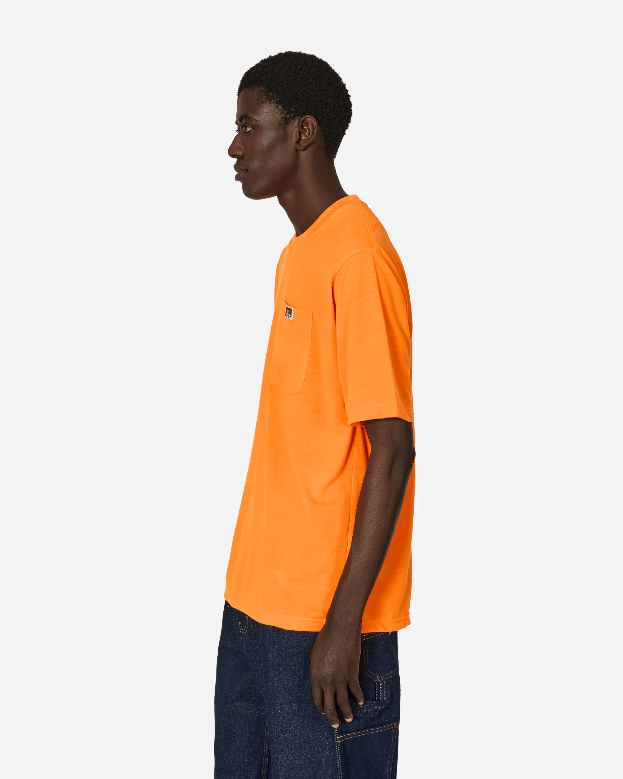 Heavy Duty Classic Label Pocket T-Shirt Orange - Image 2