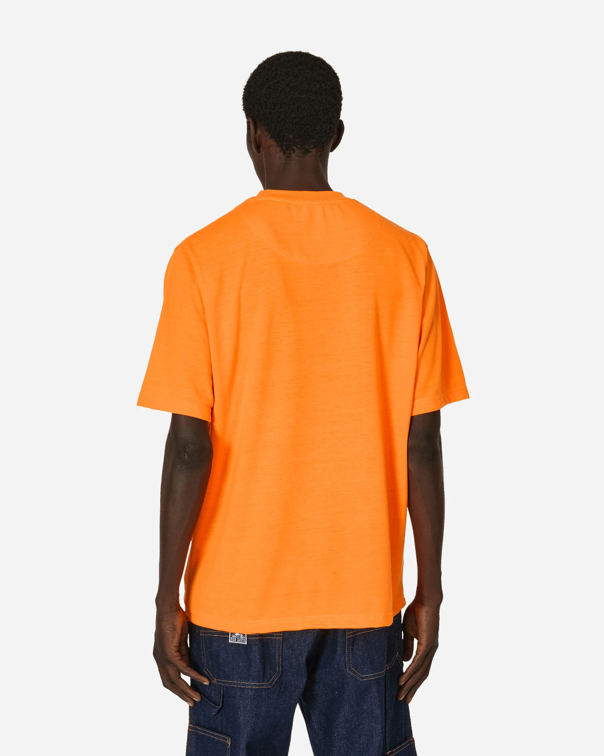 Heavy Duty Classic Label Pocket T-Shirt Orange - Image 3