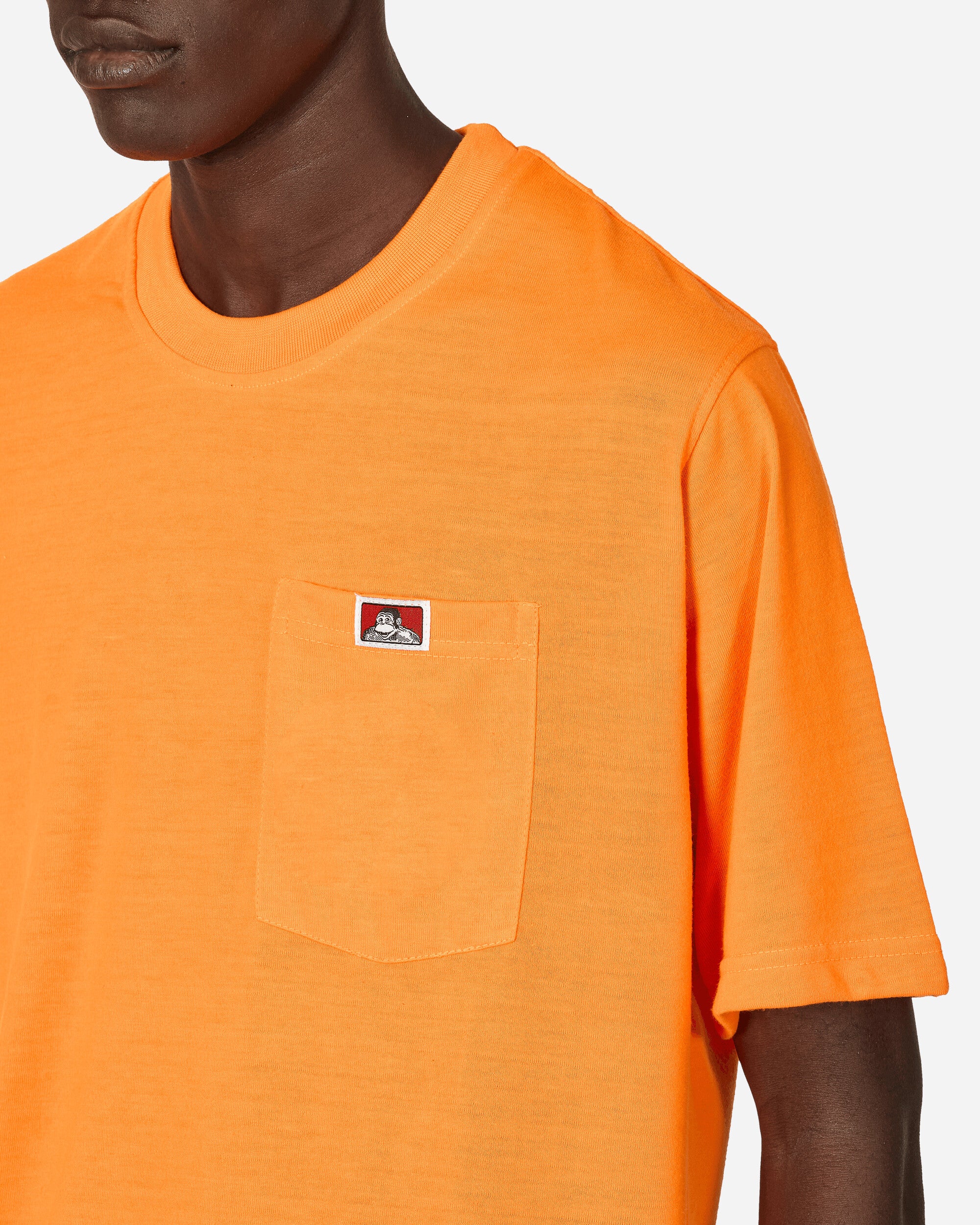 Heavy Duty Classic Label Pocket T-Shirt Orange - Image 5