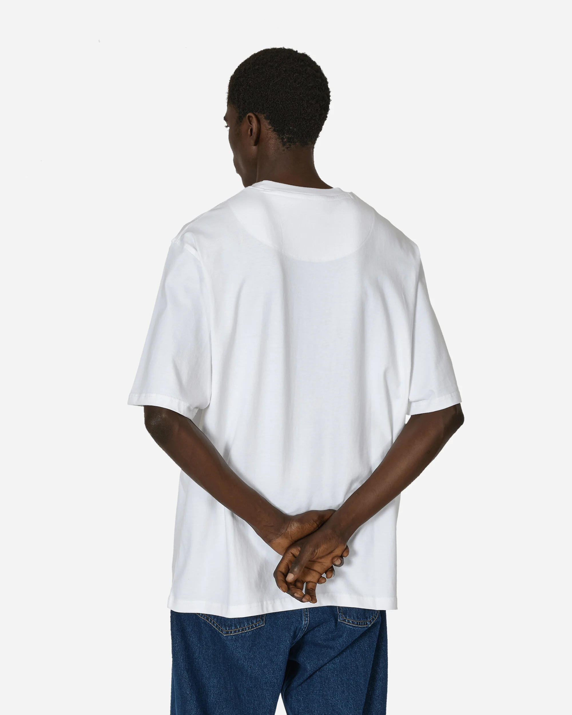 Heavy Duty Classic Label Pocket T-Shirt White - Image 3