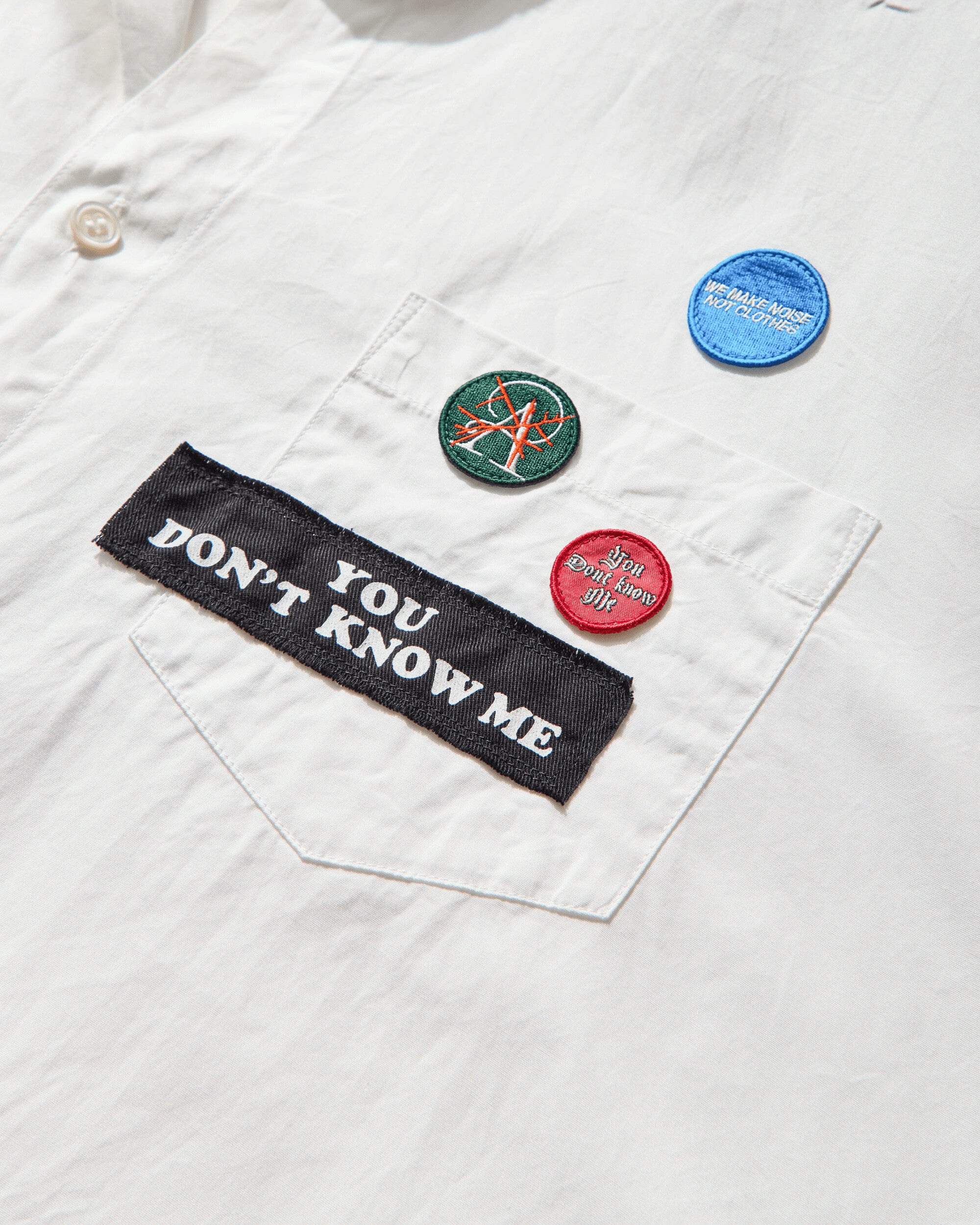 Men's Patches Longsleeve Shirt White - Image 3