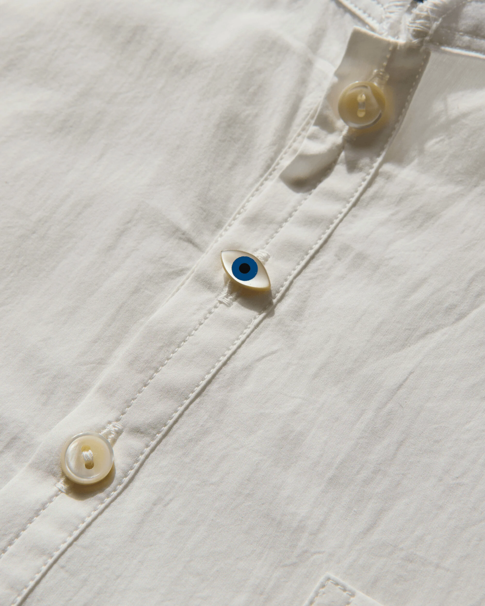 Men's Cotton Typewriter Pullover Shirt White - Image 4