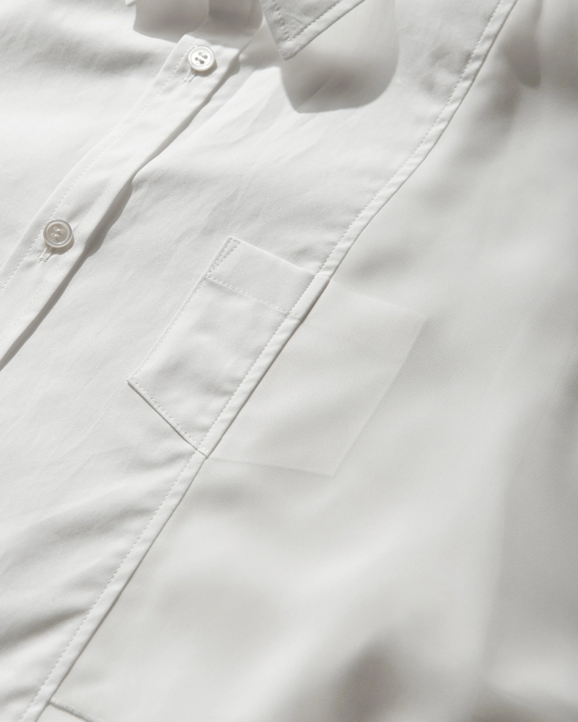 Women's Layered Georgette Shirt White - Image 4