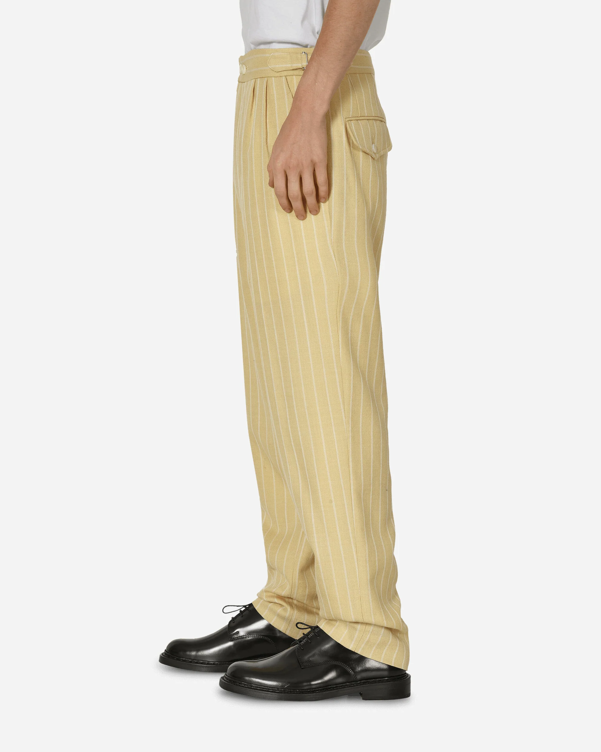 Dennis Stripe Trousers Cream / White - Image 2