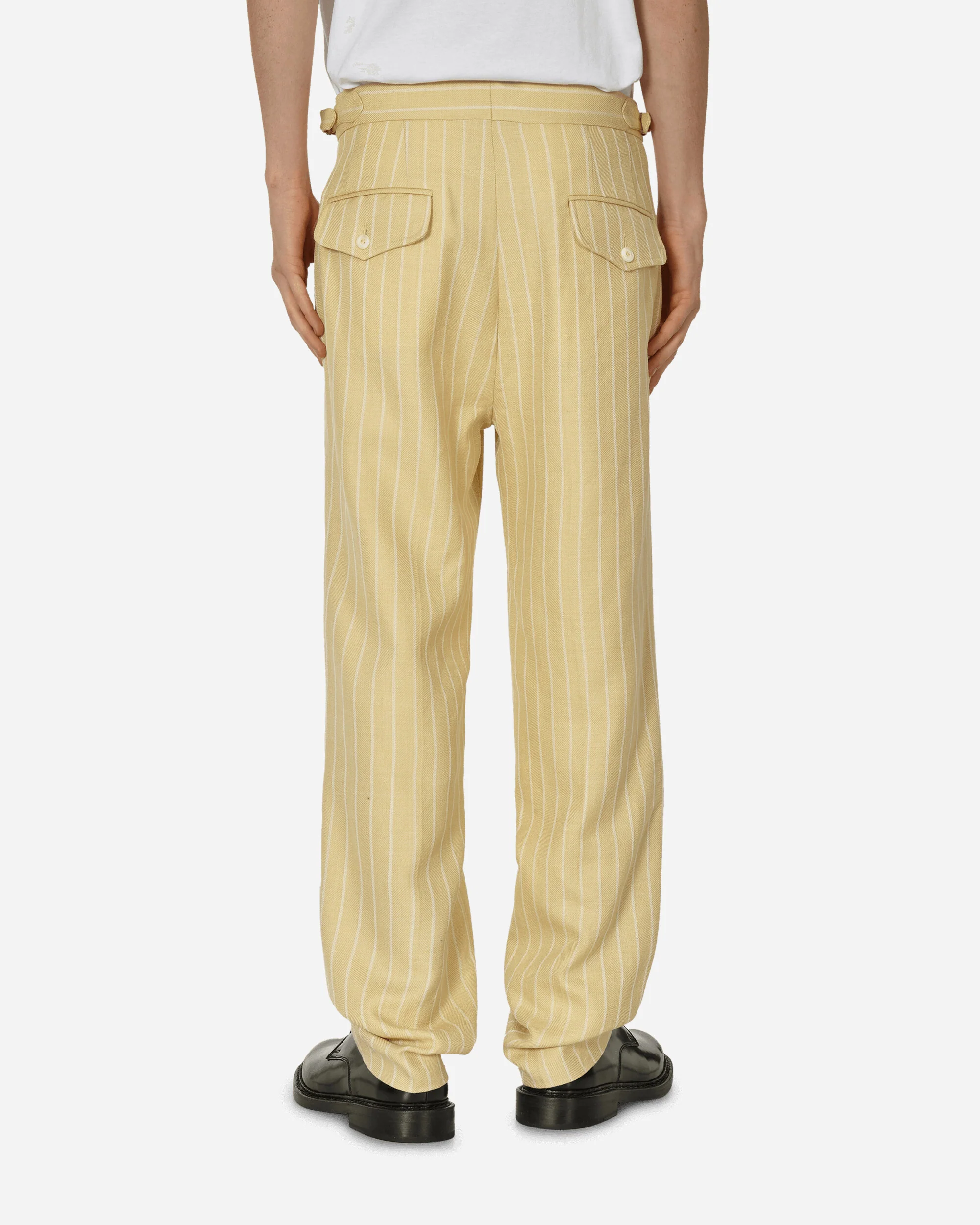 Dennis Stripe Trousers Cream / White - Image 3