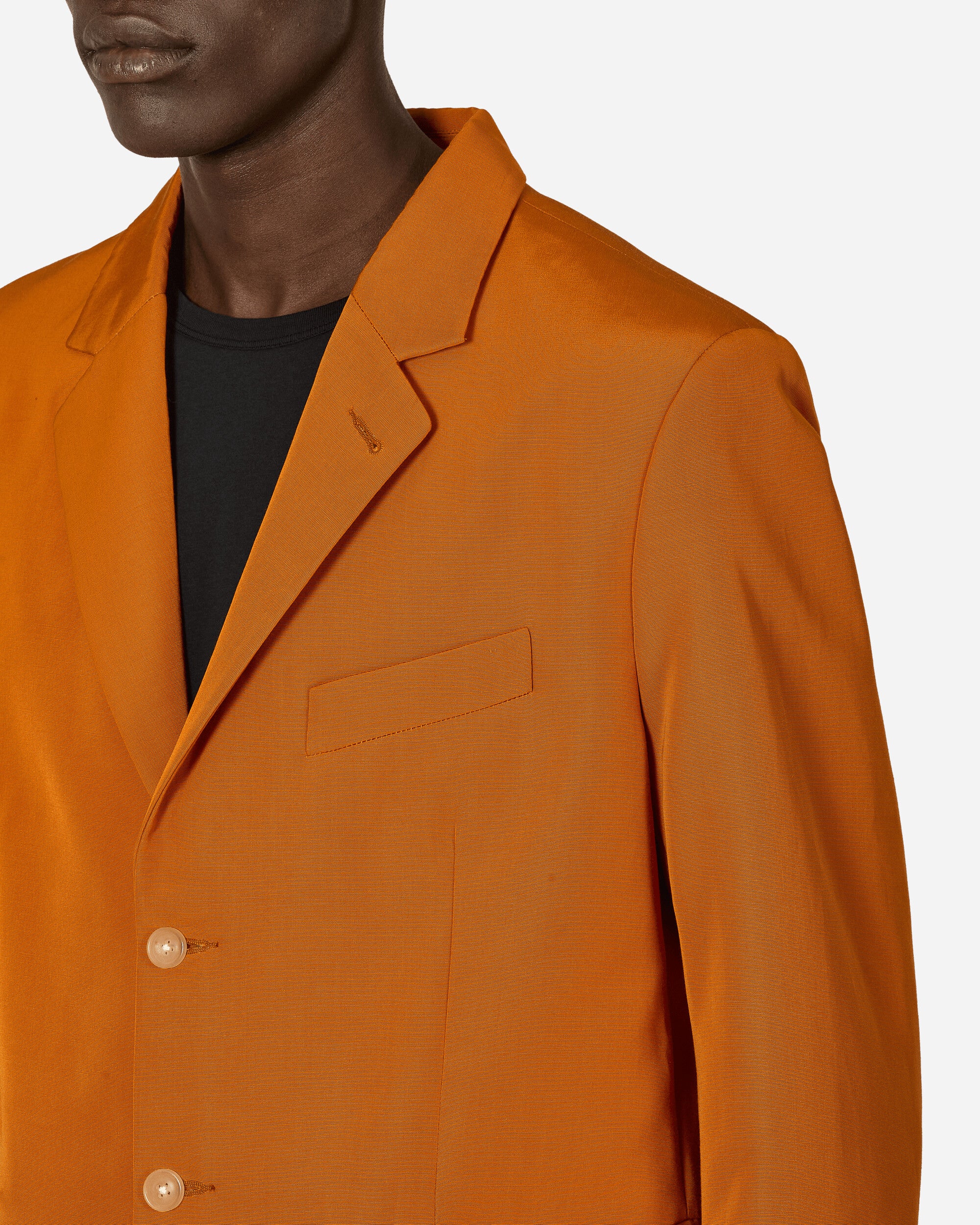 Ginger Faille Single-Breasted Suit Jacket Orange - Image 5