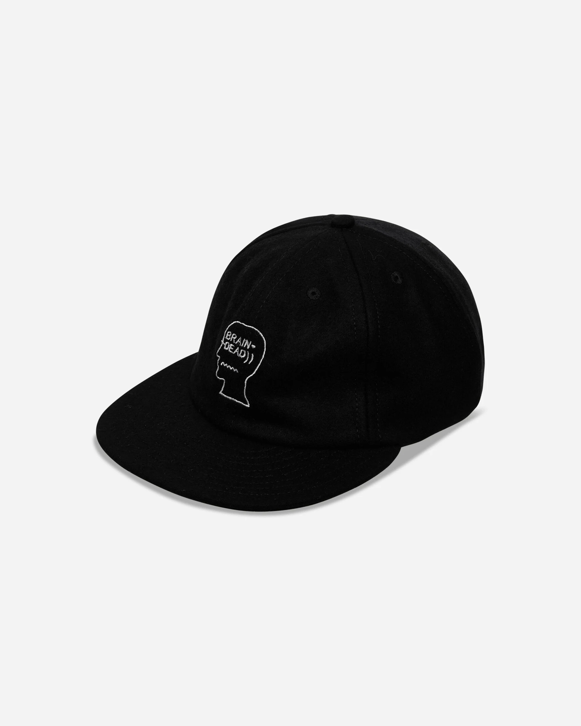 Flannel Classic Logohead 6 Panel Hat Black - Image 2