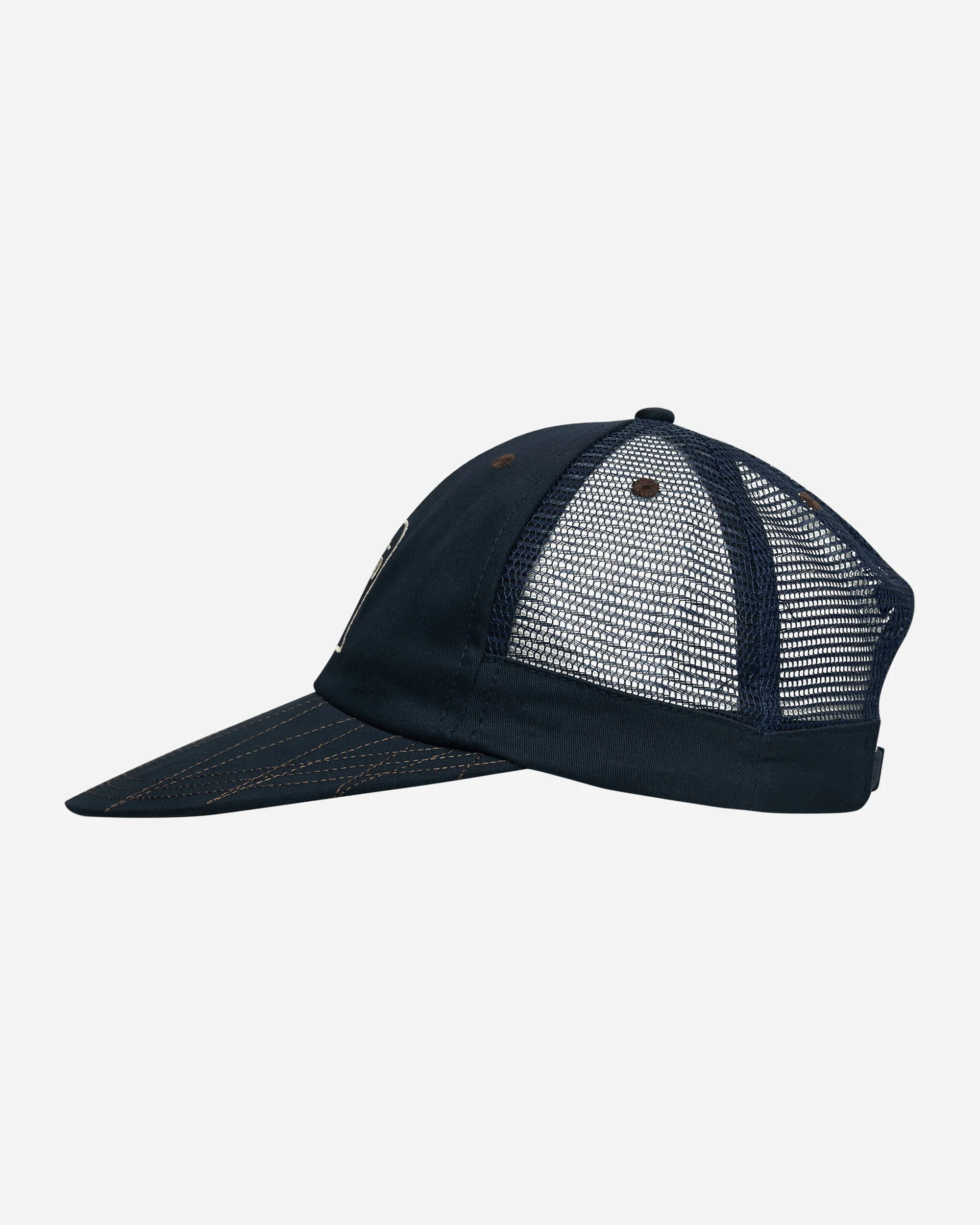 Logohead Mesh Long Brim Hat Navy - Image 3