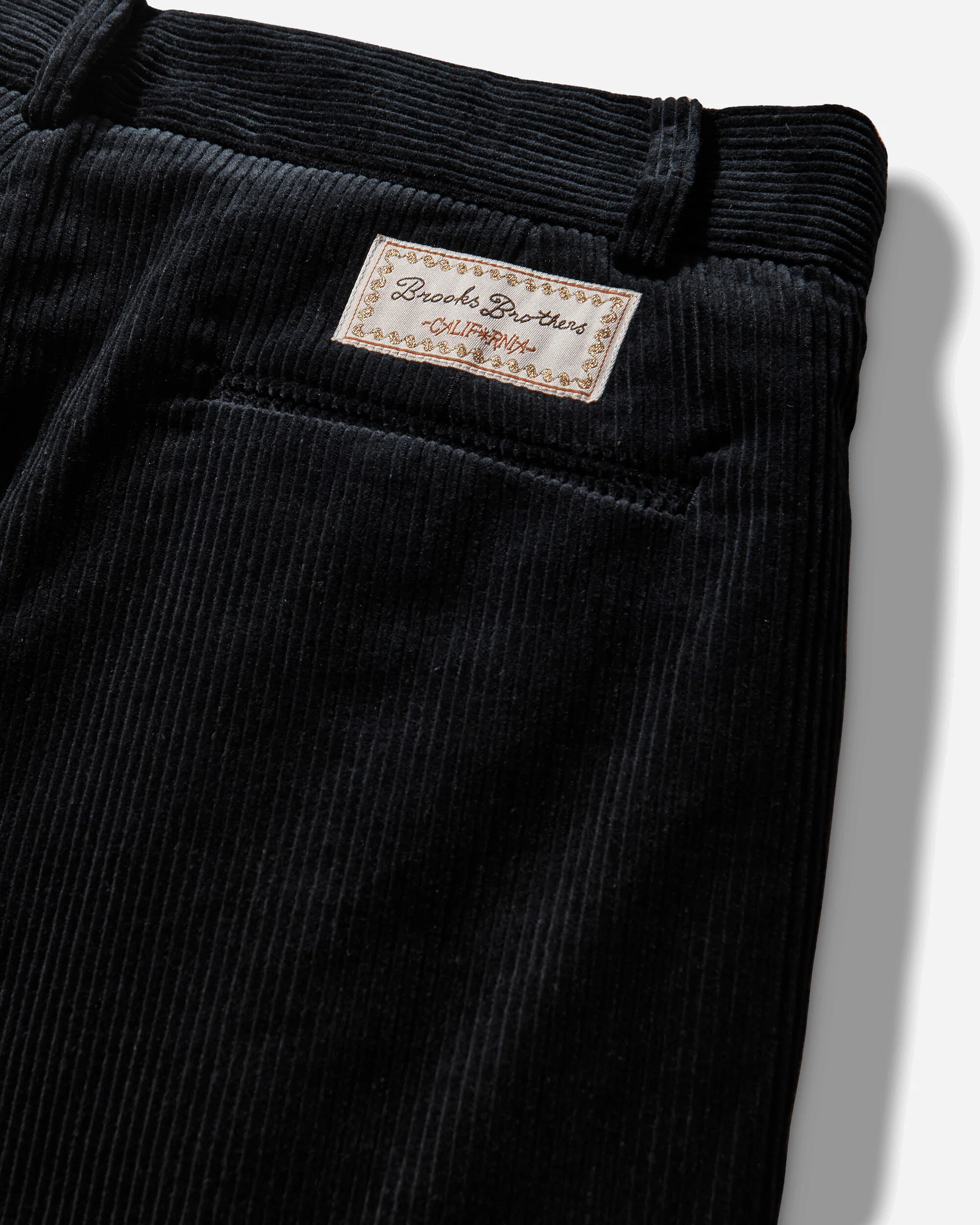 Brooks Brothers California Pleated Corduroy Trousers Midnight Blue - Image 3