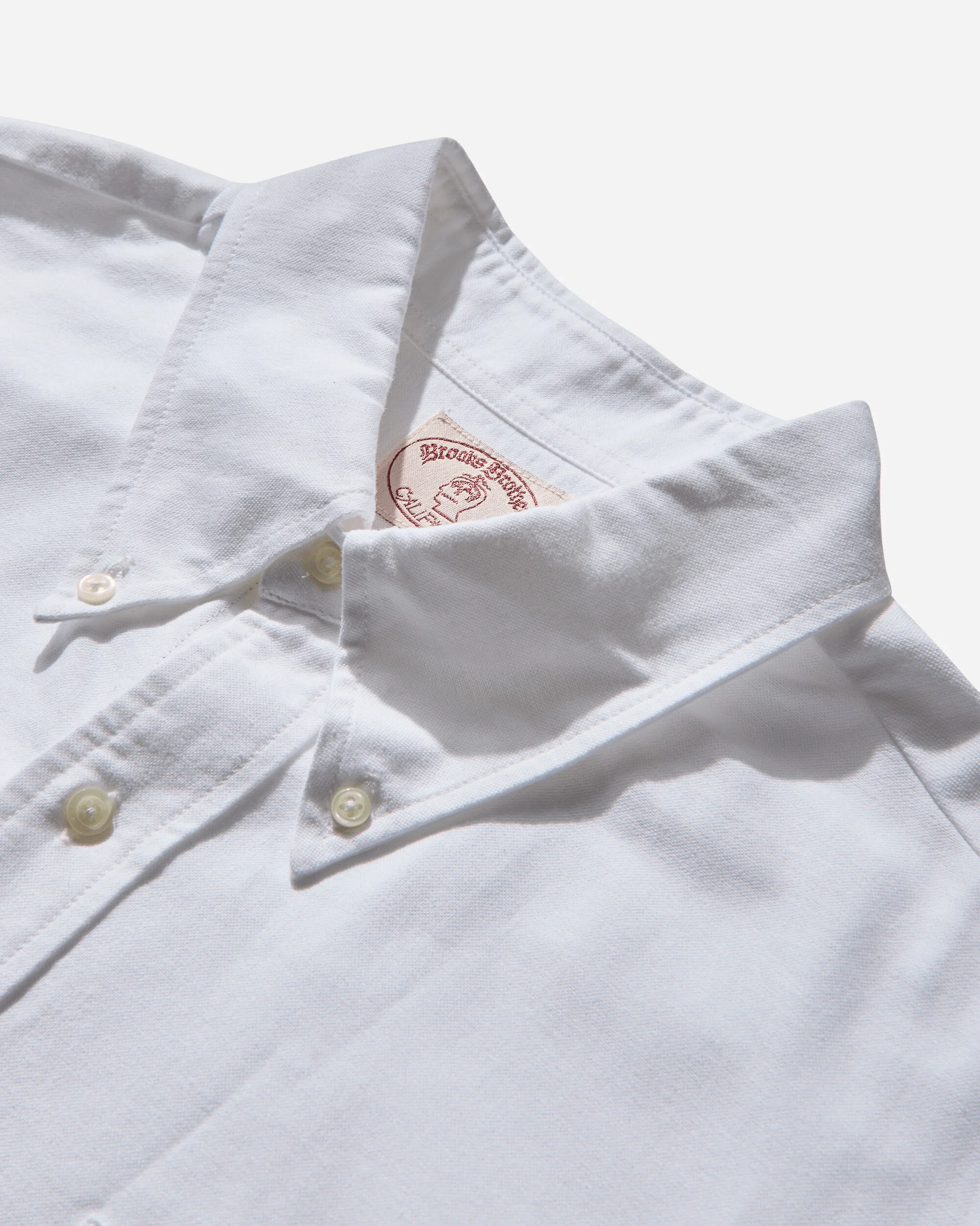 Men's Brooks Brothers Selvedge Oxford Button Up Shirt White - Image 3