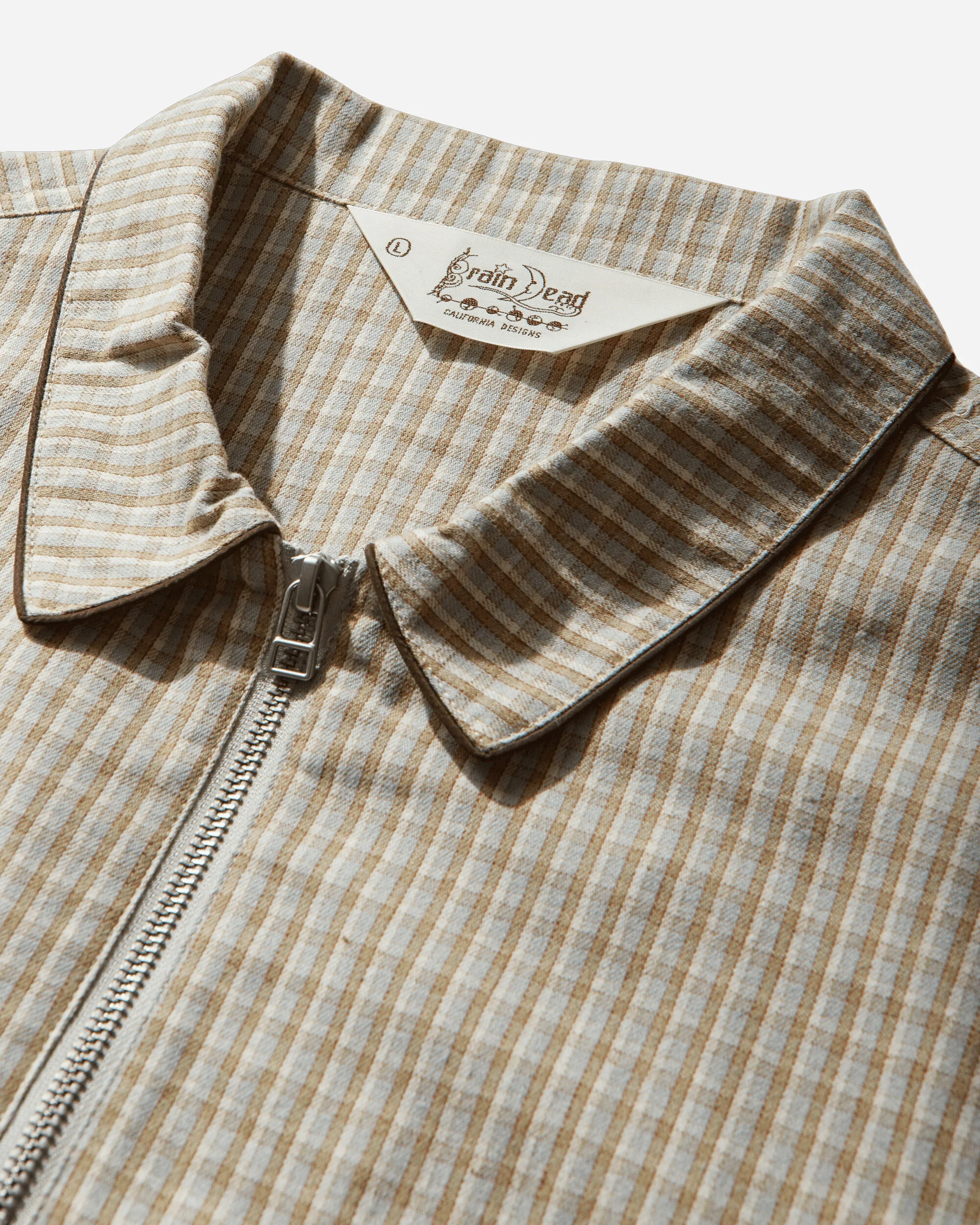 Check Western Shirt Taupe - Image 3