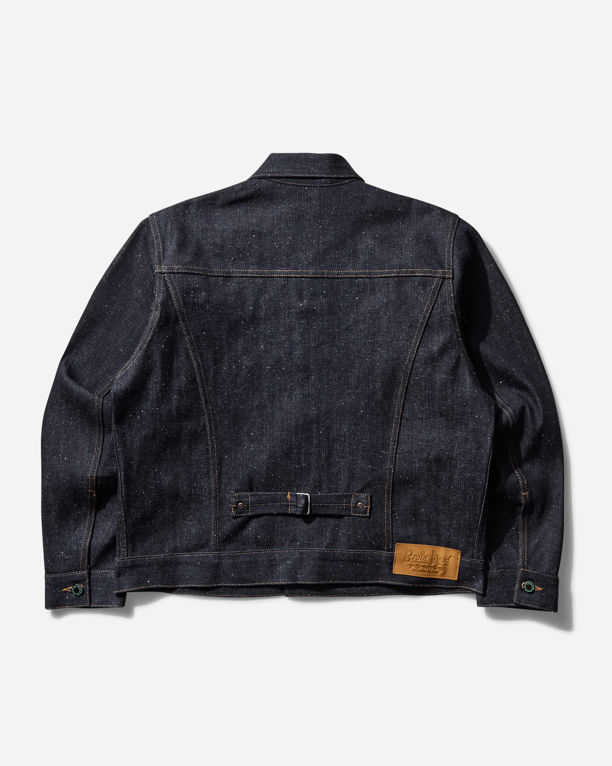 Men's Cropped Denim Trucker Jacket Indigo - Image 2
