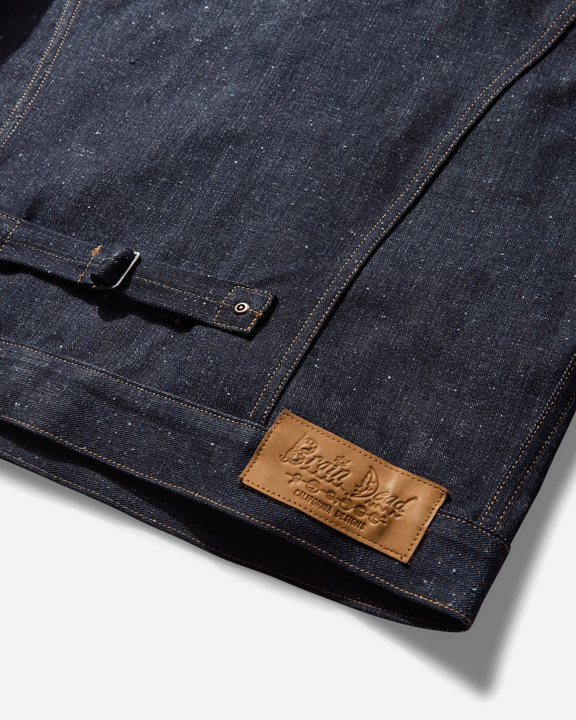 Men's Cropped Denim Trucker Jacket Indigo - Image 4