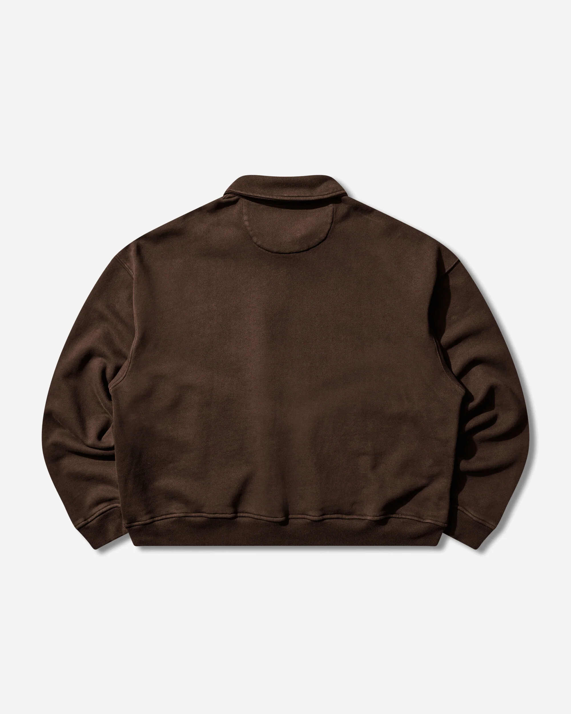 Half Zip Collared Sweatshirt Brown - Image 2