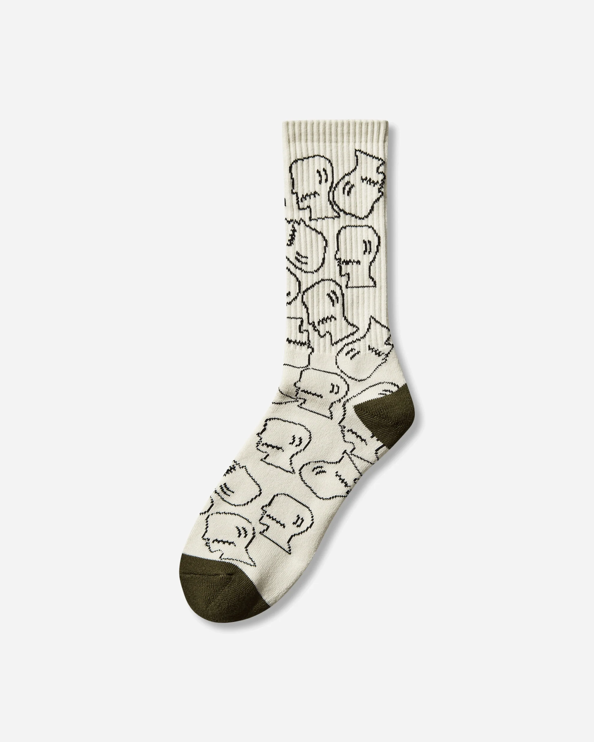 Logohead Crew Socks Cream - Image 2