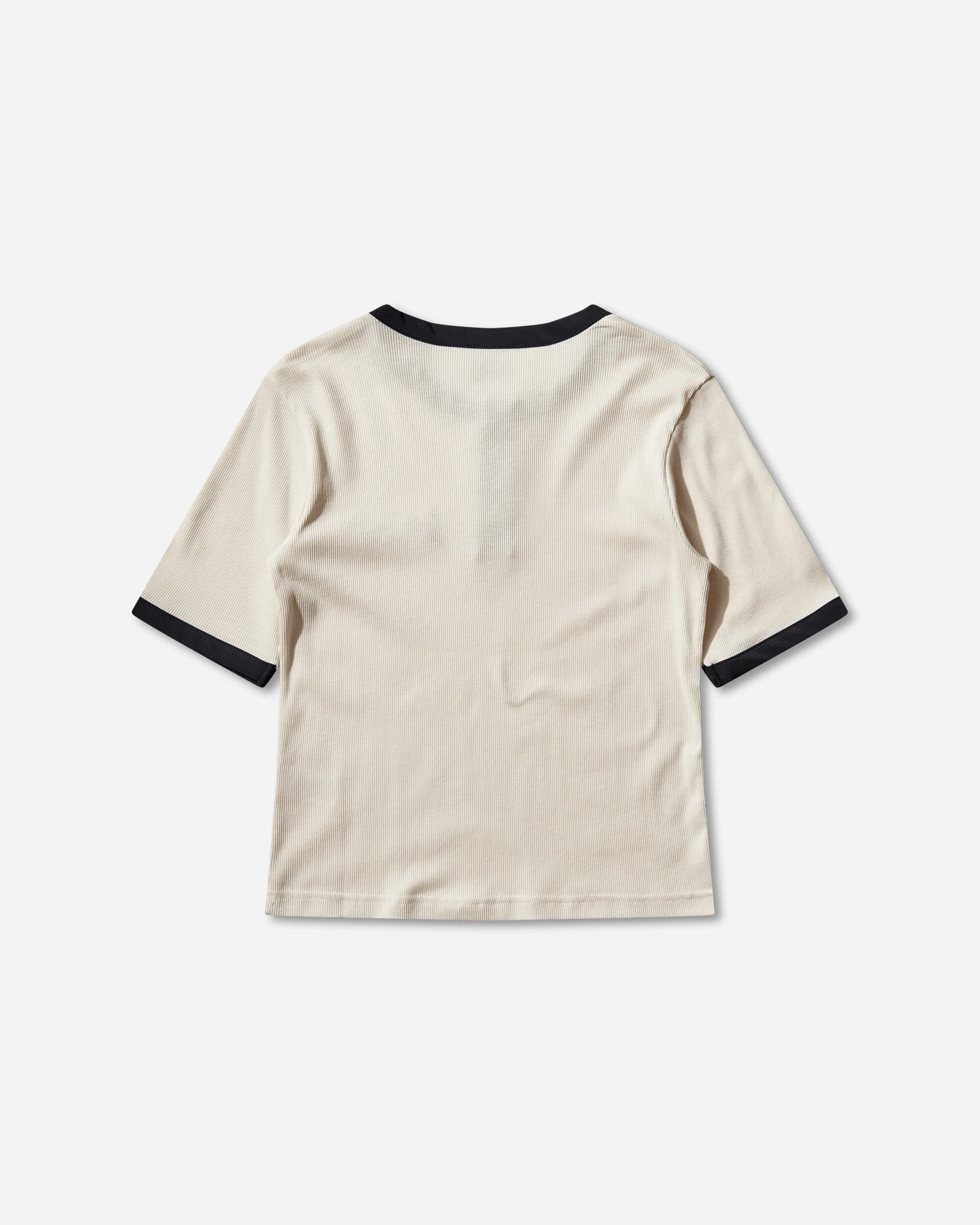 Women's Ribbed Henley Top Natural - Image 2