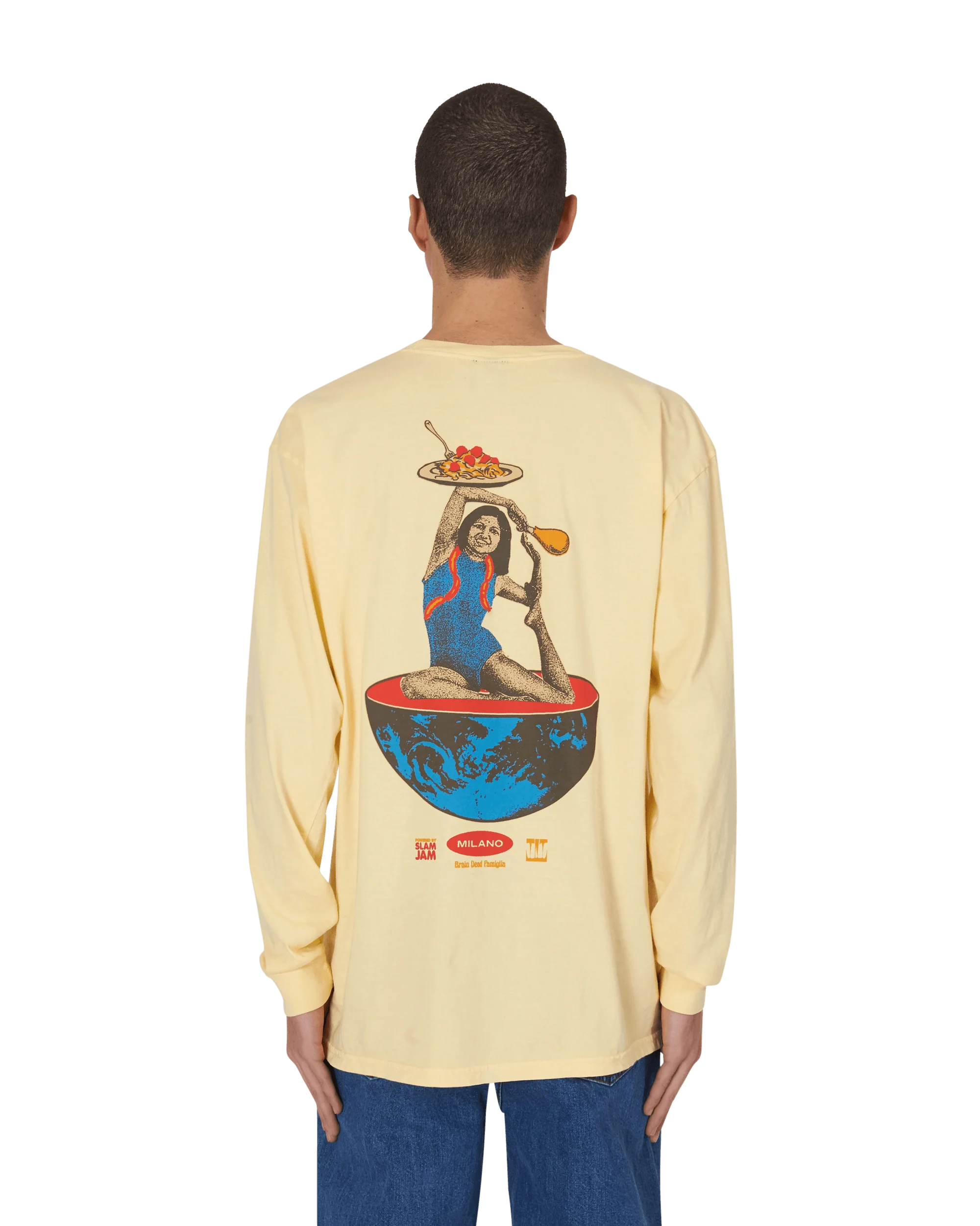 Slam Jam x SPACEDELICIOUS Longsleeve T-Shirt Yellow - Image 4