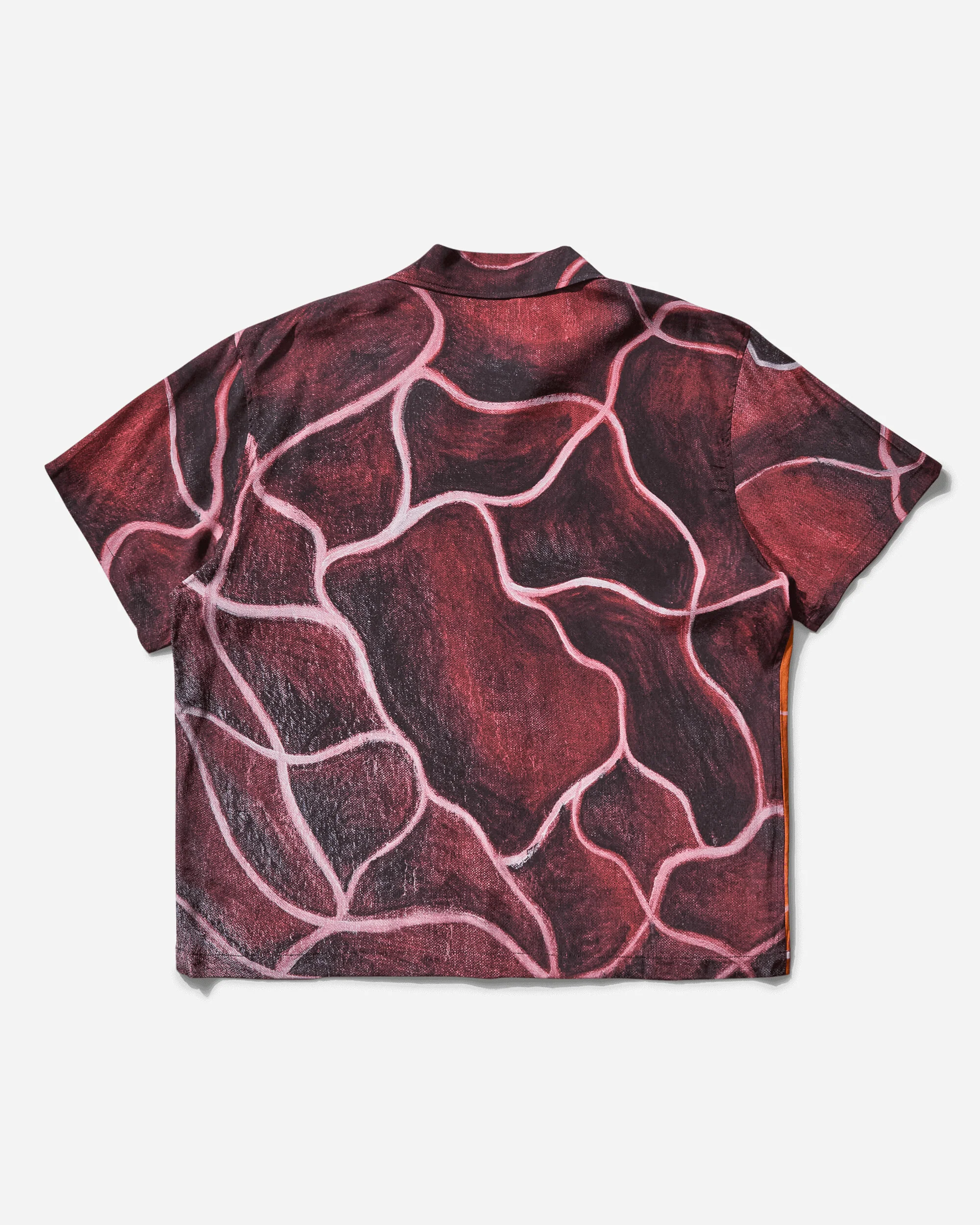 Men's Spiral Orb Button Up Shirt Burgundy - Image 2
