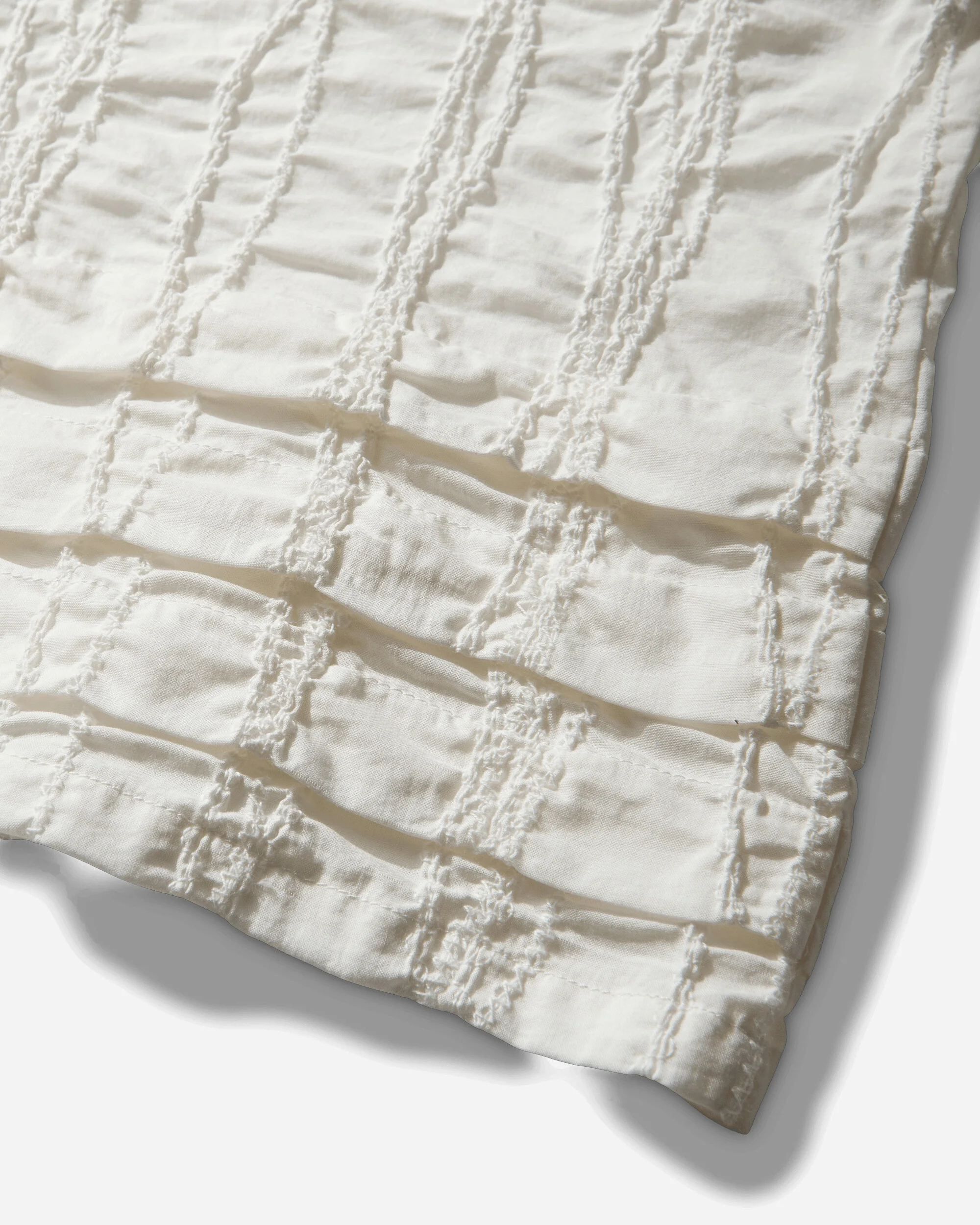 Women's Twisted Seersucker Button Up Shirt Beige - Image 4