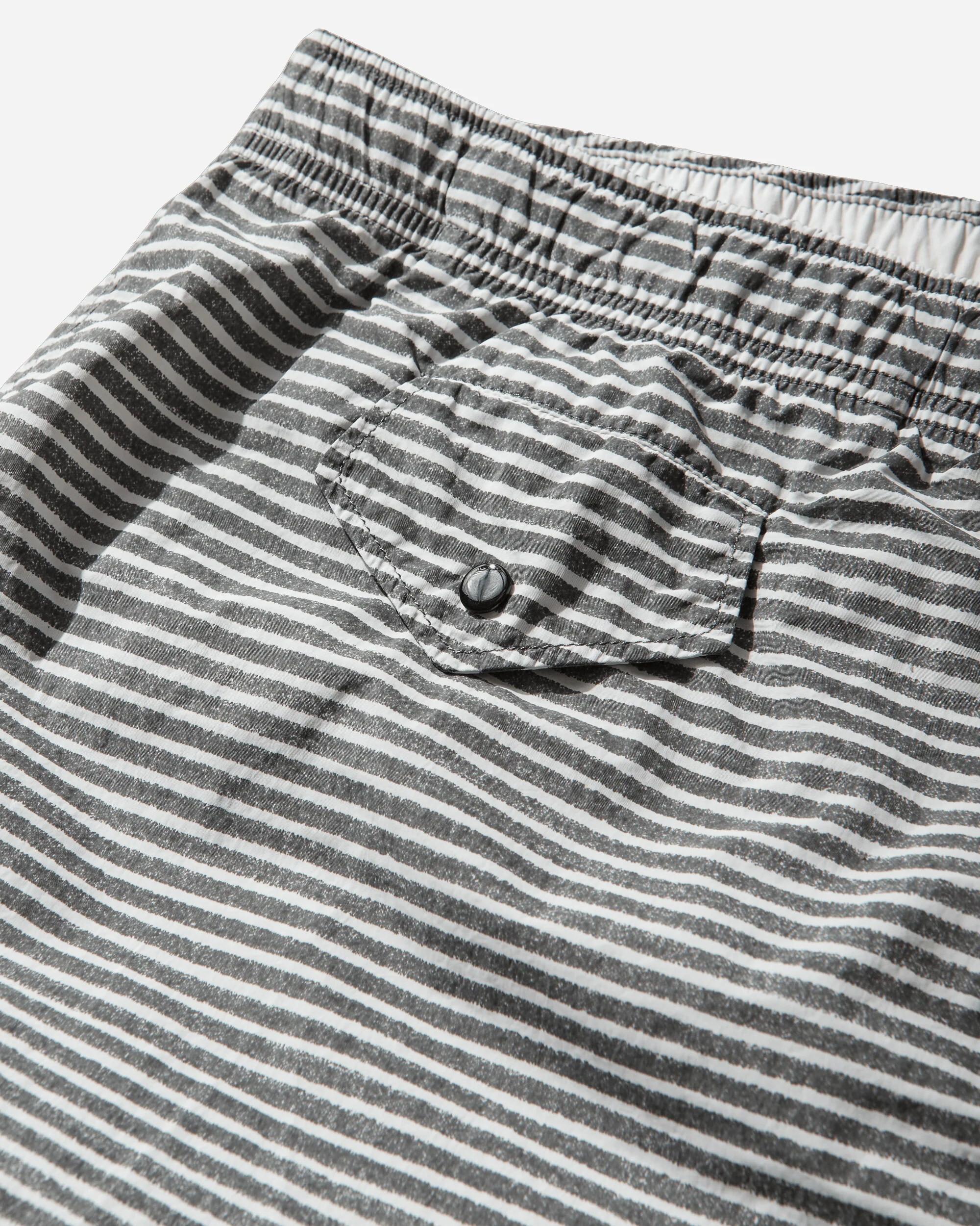 Men's Flatt Nylon Striped Swim Shorts Gunmetal - Image 4