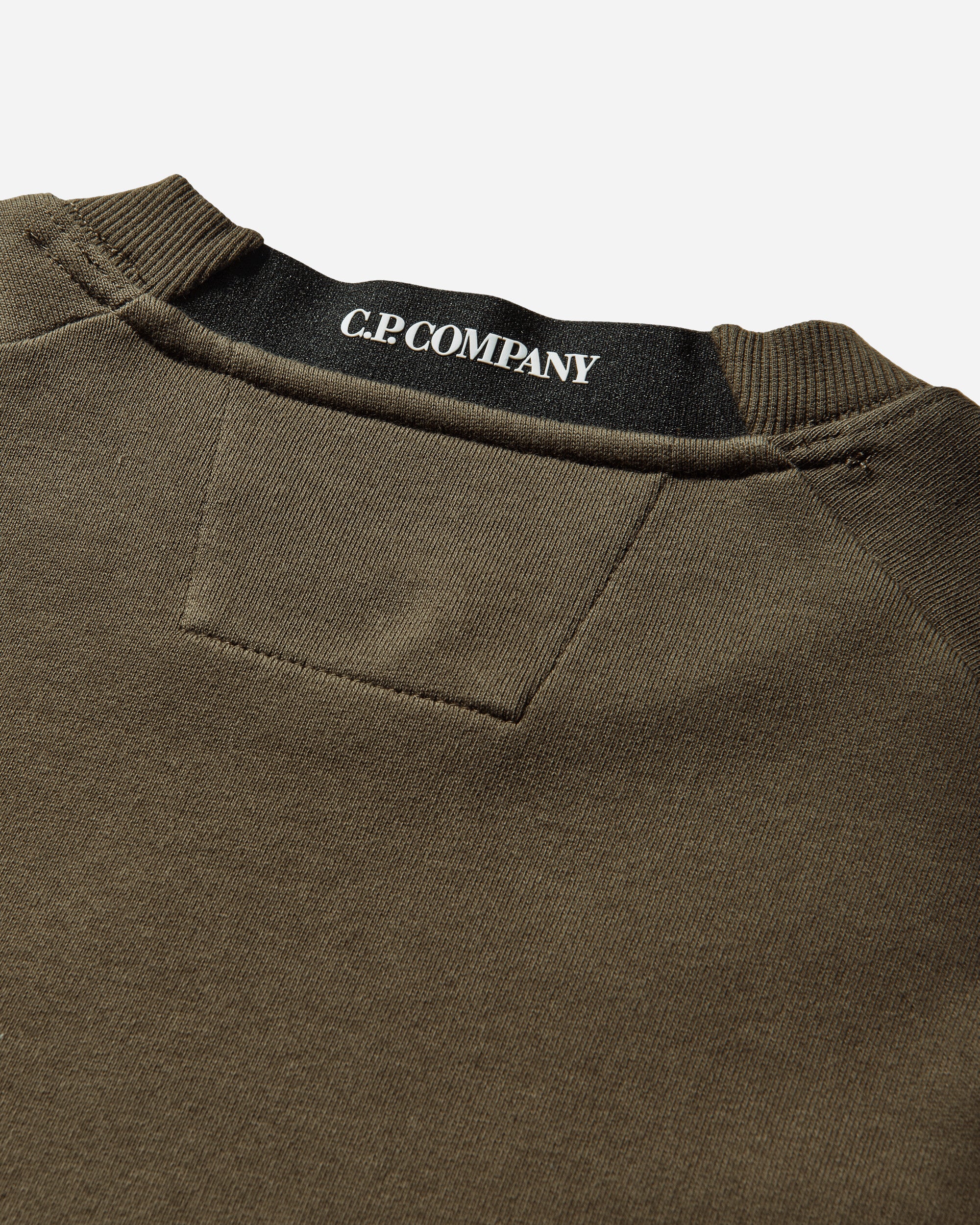 Men's Diagonal Raised Fleece Crewneck Sweatshirt Ivy Green - Image 3