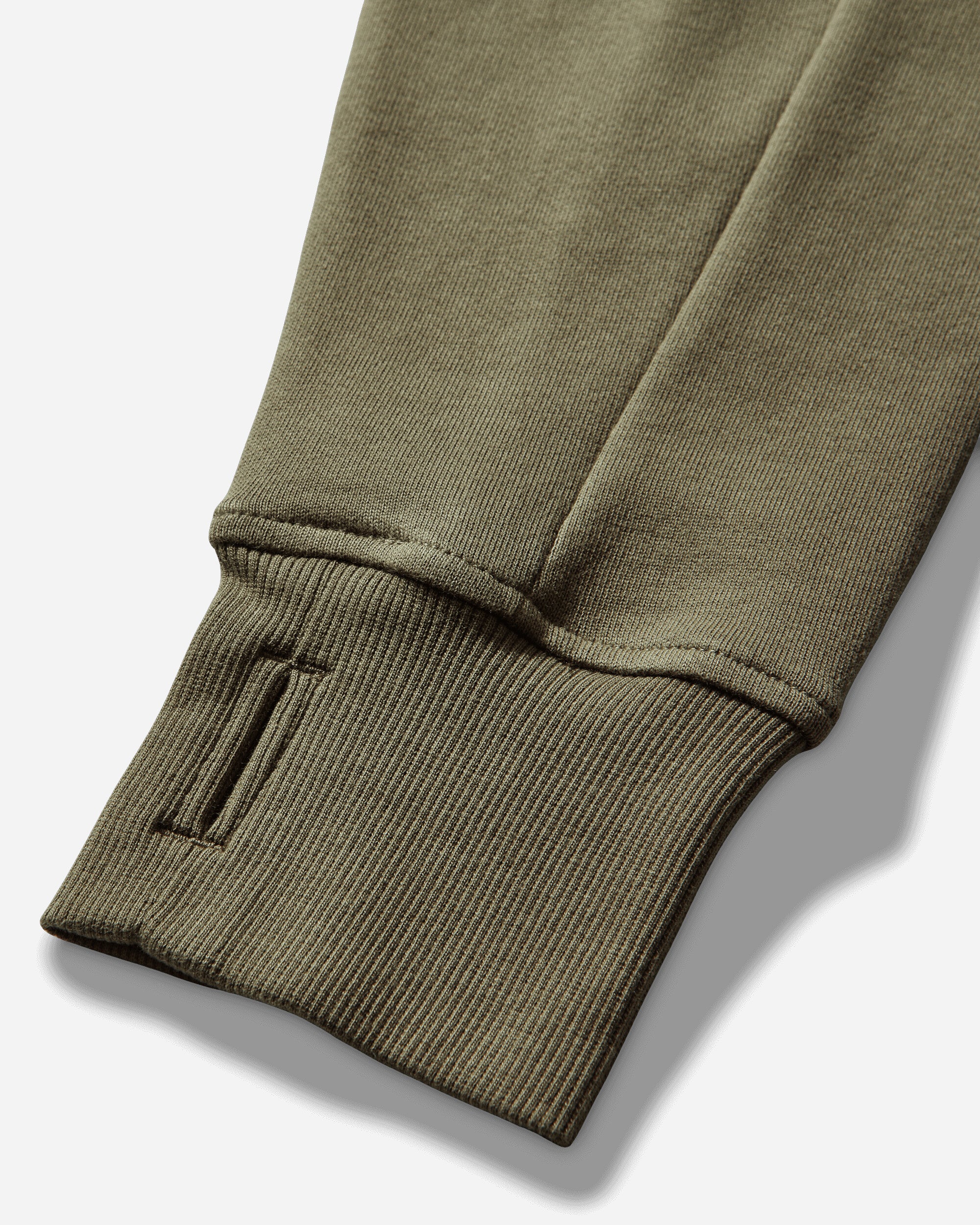 Men's Diagonal Raised Fleece Goggle Zipped Hoodie Dried Herb - Image 4