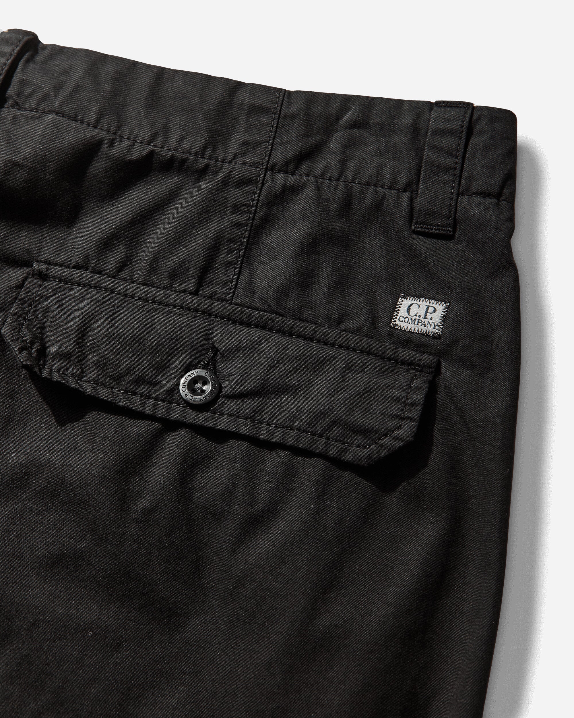 Men's Cotton Gabardine Cargo Pants Black - Image 3