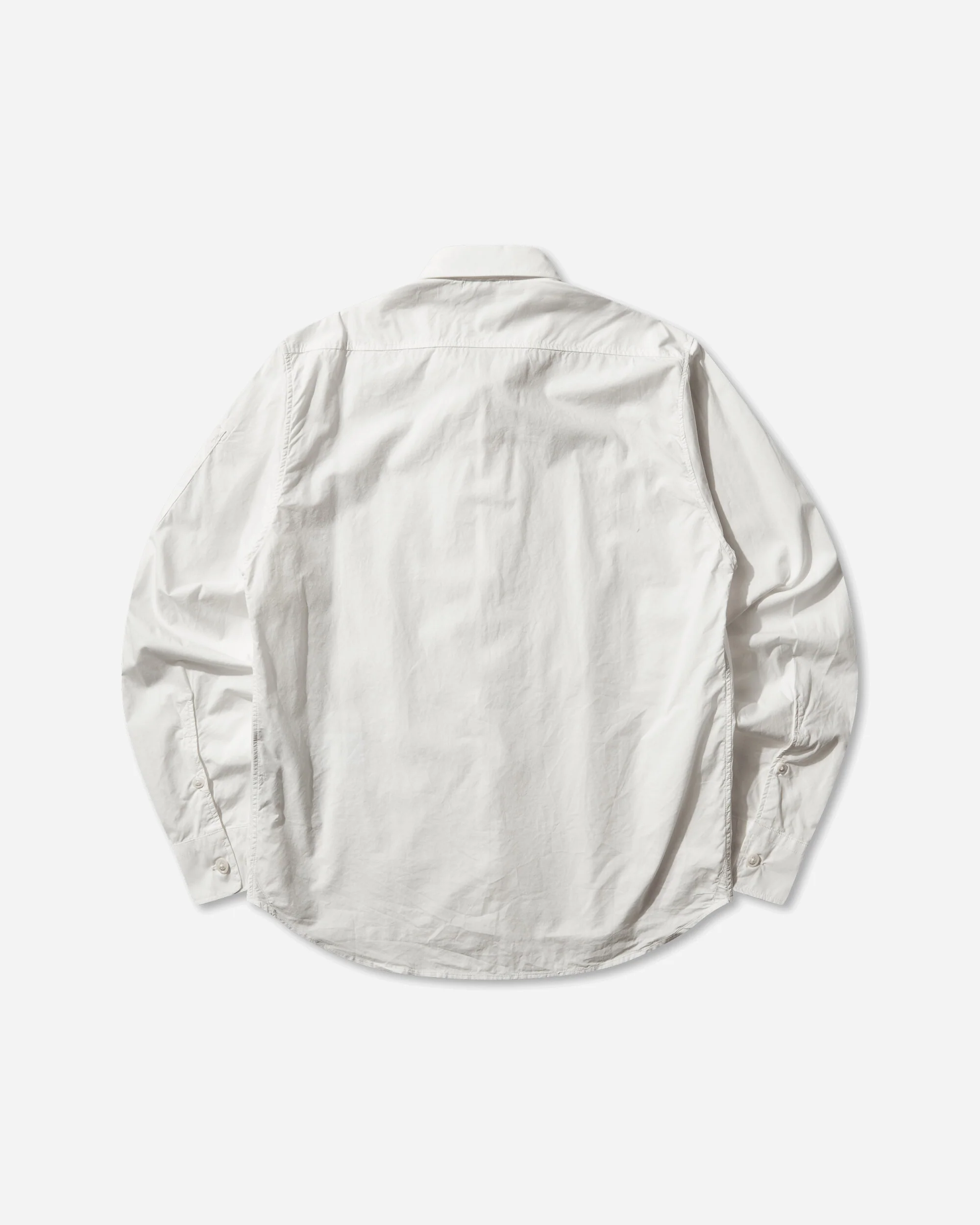 Men's Popeline Longsleeve Lens Button Shirt White - Image 2