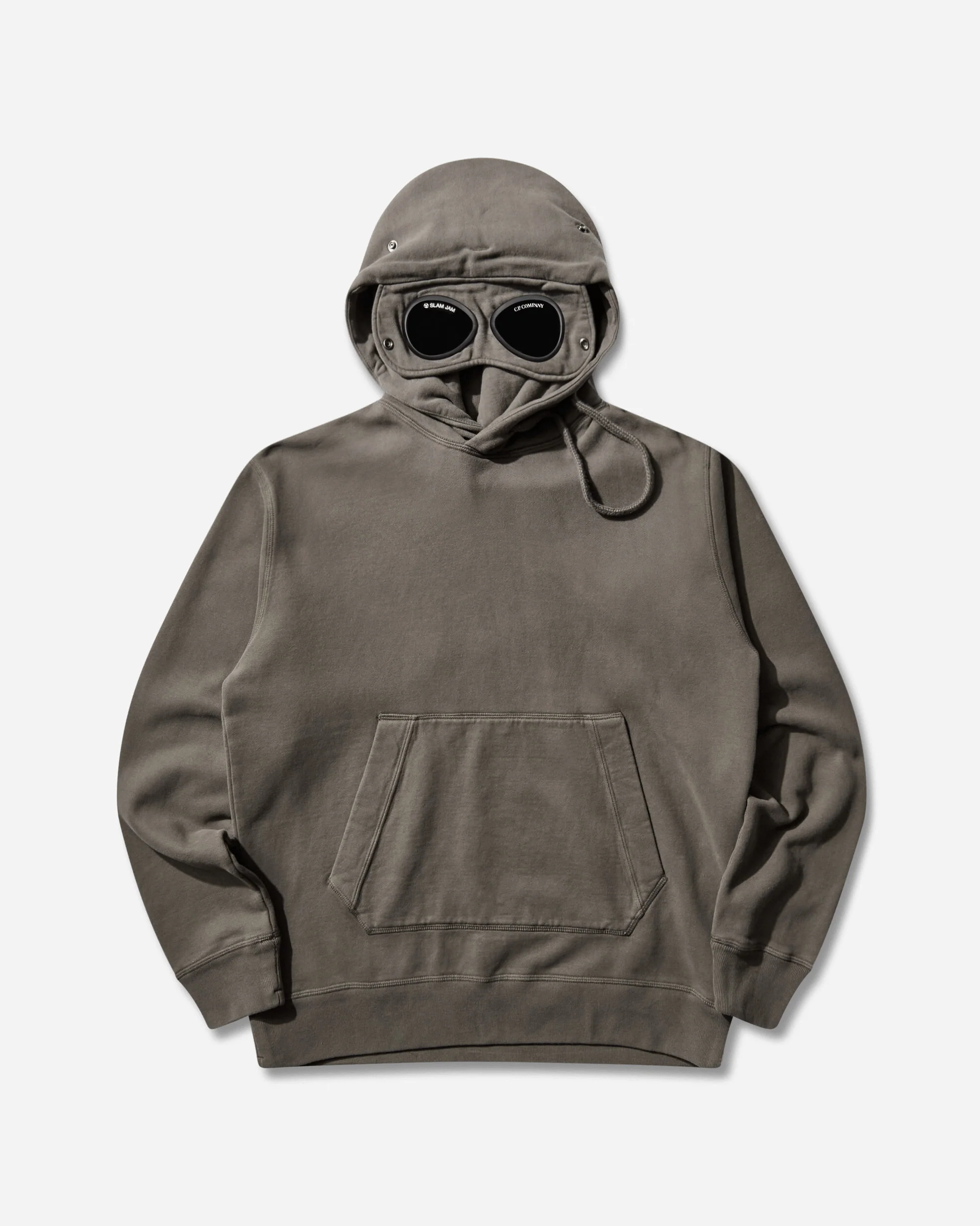 Slam Jam Diagonal Fleece Brushed Goggle Hoodie Black - Image 2