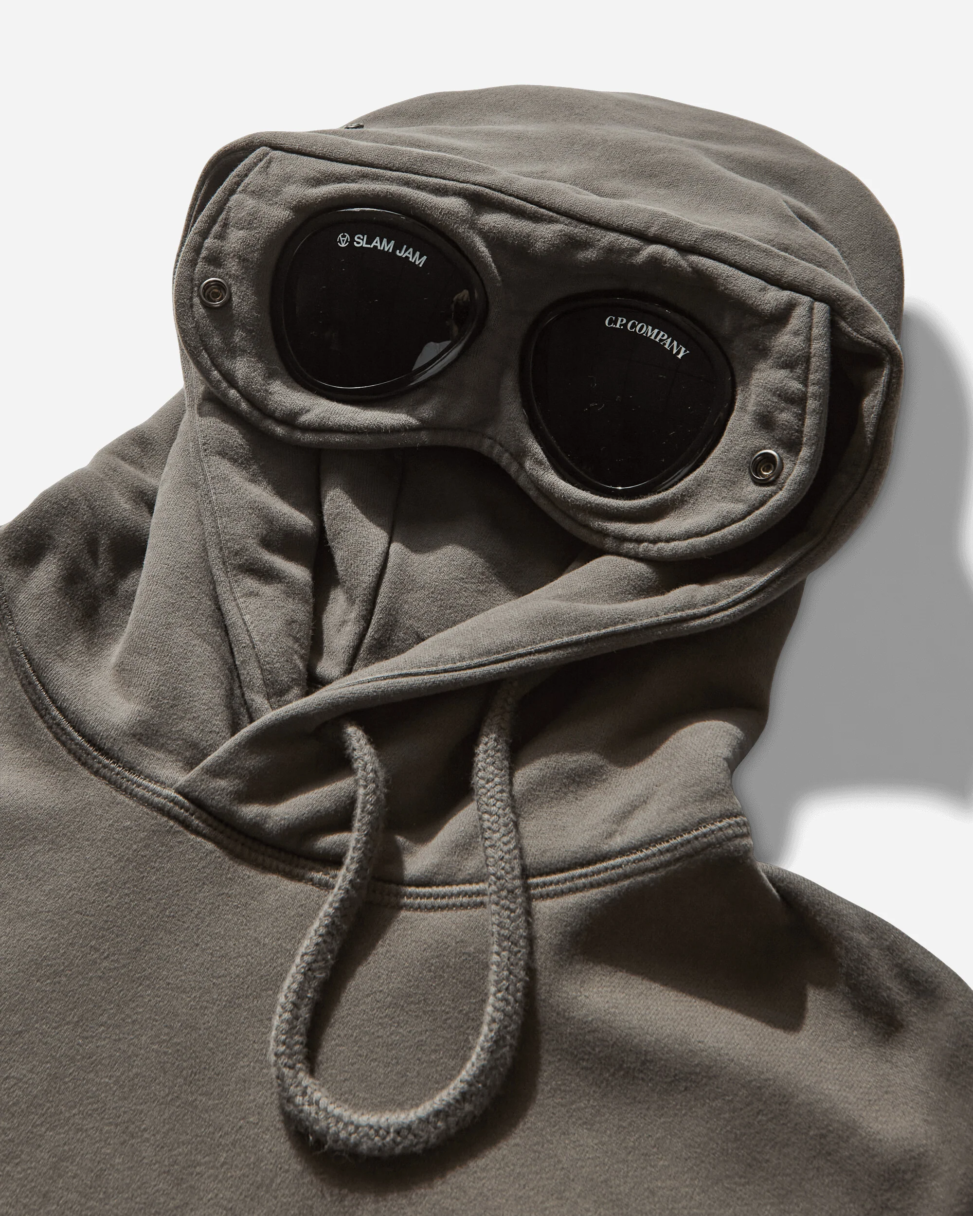 Slam Jam Diagonal Fleece Brushed Goggle Hoodie Black - Image 4