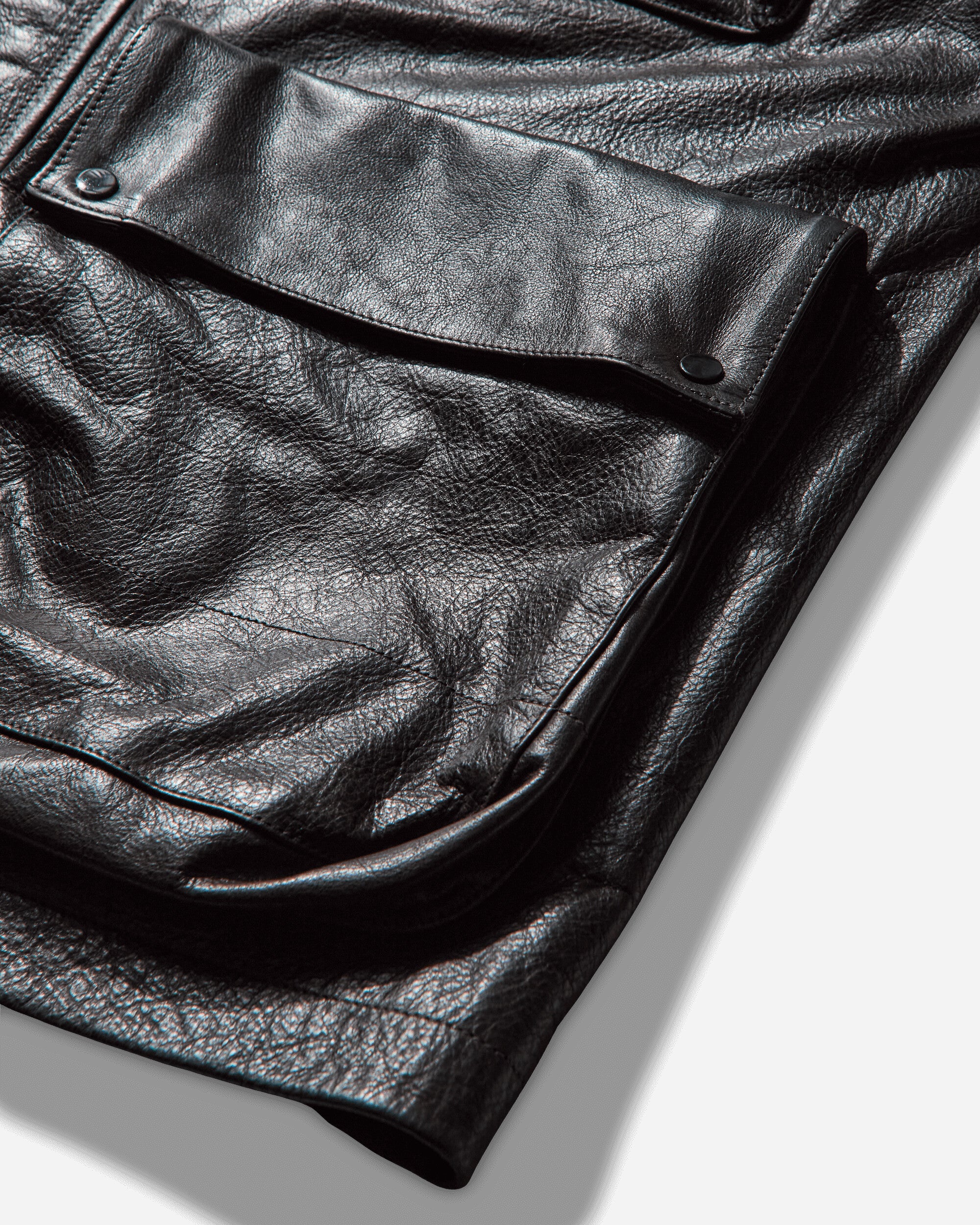 Slam Jam Leather Mille Jacket Black - Image 7