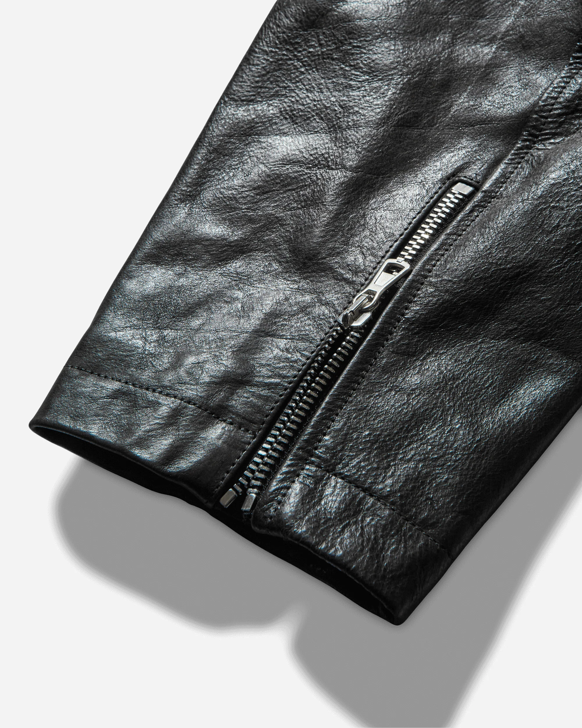 Slam Jam Leather Mille Jacket Black - Image 8